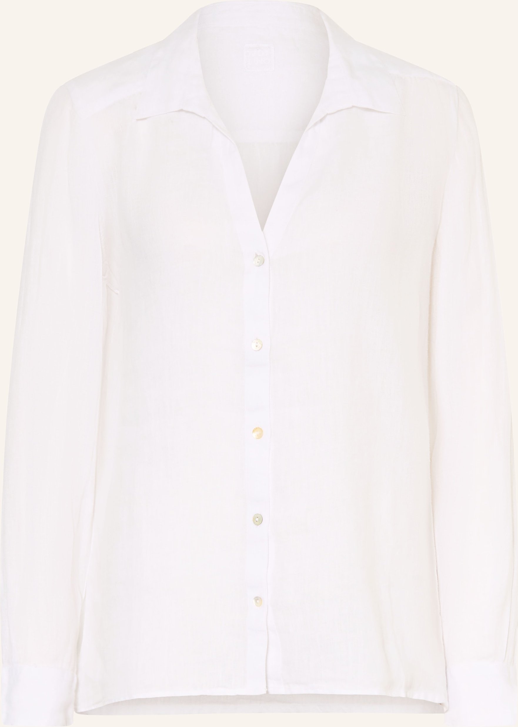 Thumbnail - 120%Lino Hemdbluse Aus Leinen weiss