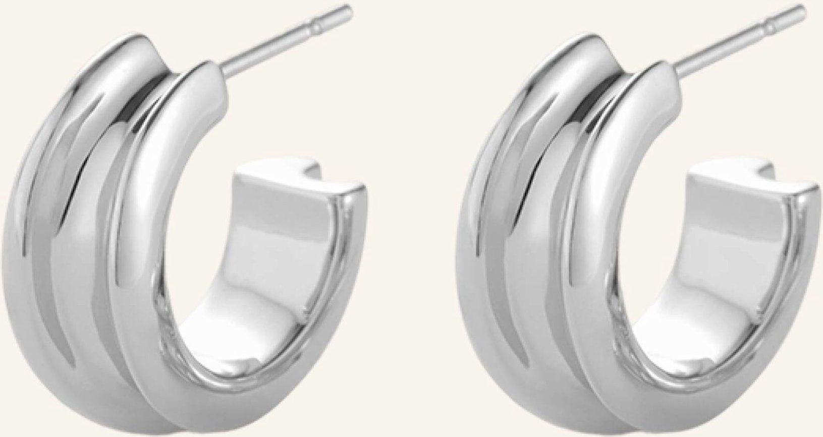 Jenny Bird Ohrringe Mini Lennon Hoops By Glambou silber