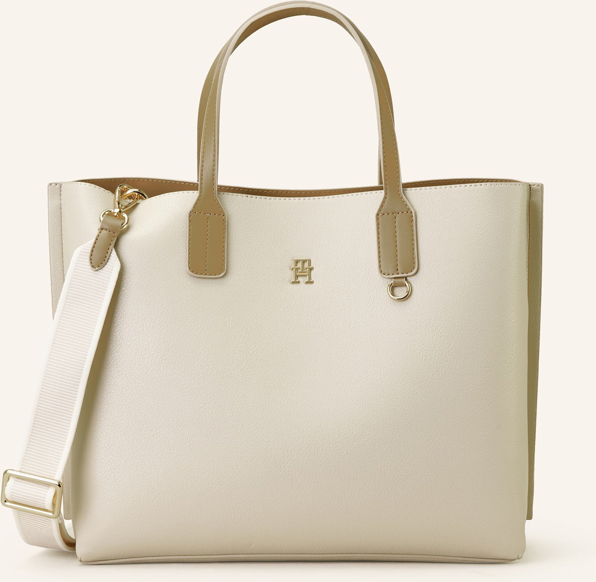 Tommy Hilfiger Shopper Satchel beige