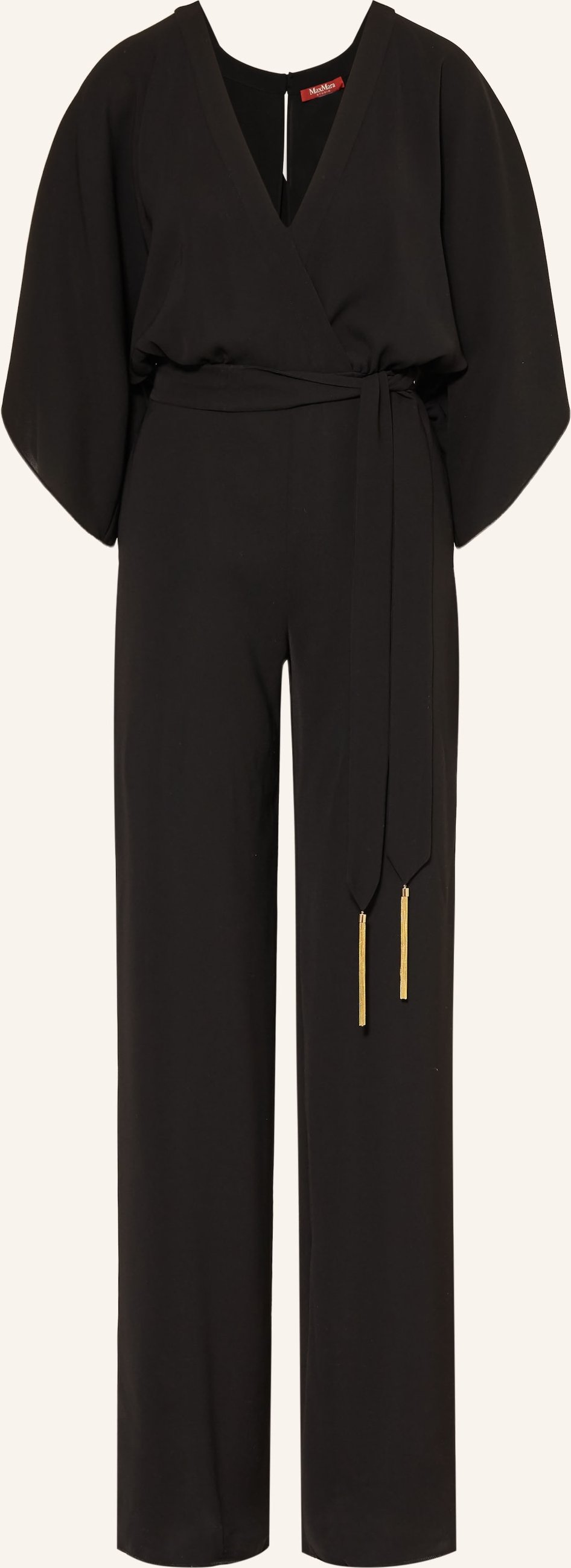 Max Mara Studio Jumpsuit Ode Mit 3/4-Arm schwarz