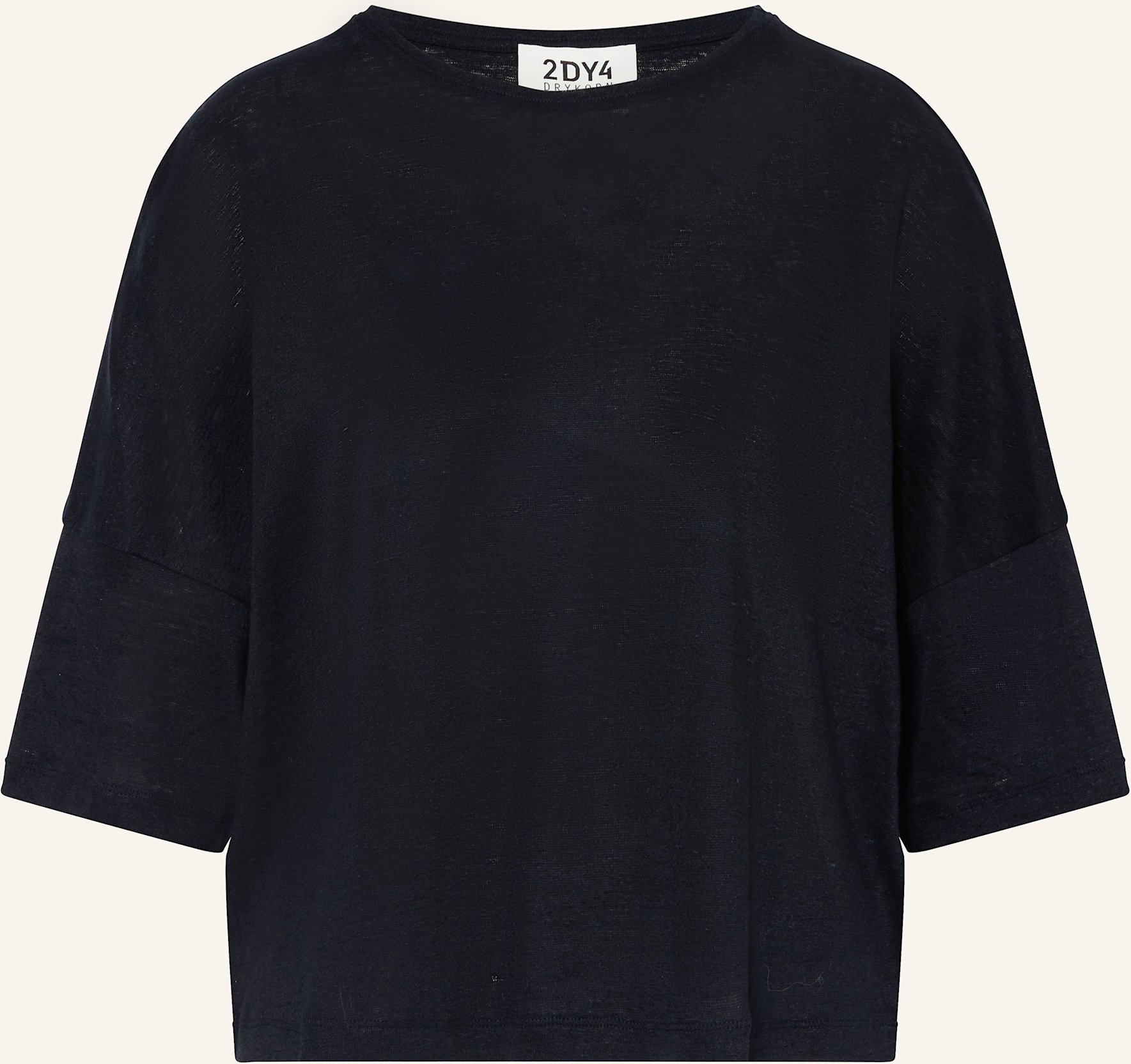 Thumbnail - Drykorn Pullover Kusia Aus Leinen Mit 3/4-Arm blau