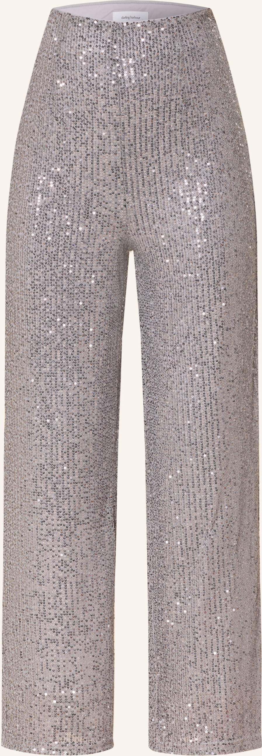 Darling Harbour Marlenehose Mit Pailletten grau