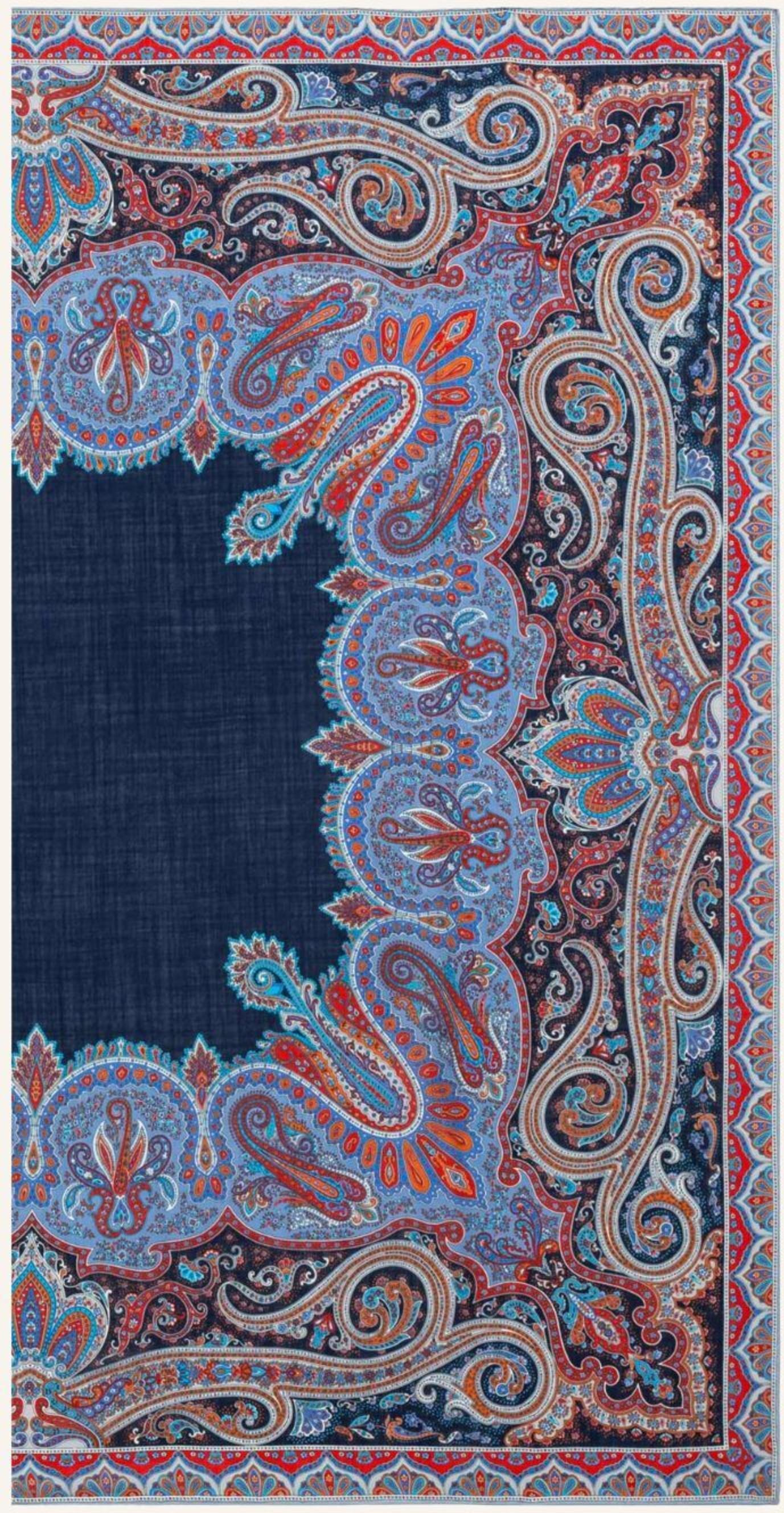 Roeckl Tuch Enchanted Paisley blau