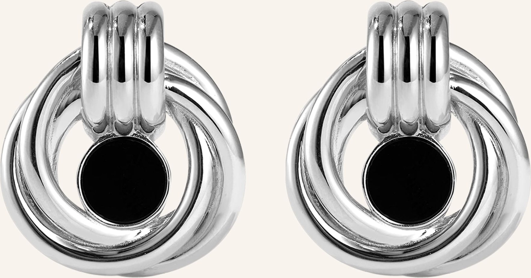 Bruna The Label Ohrringe Tuscany Mit Onyx silber