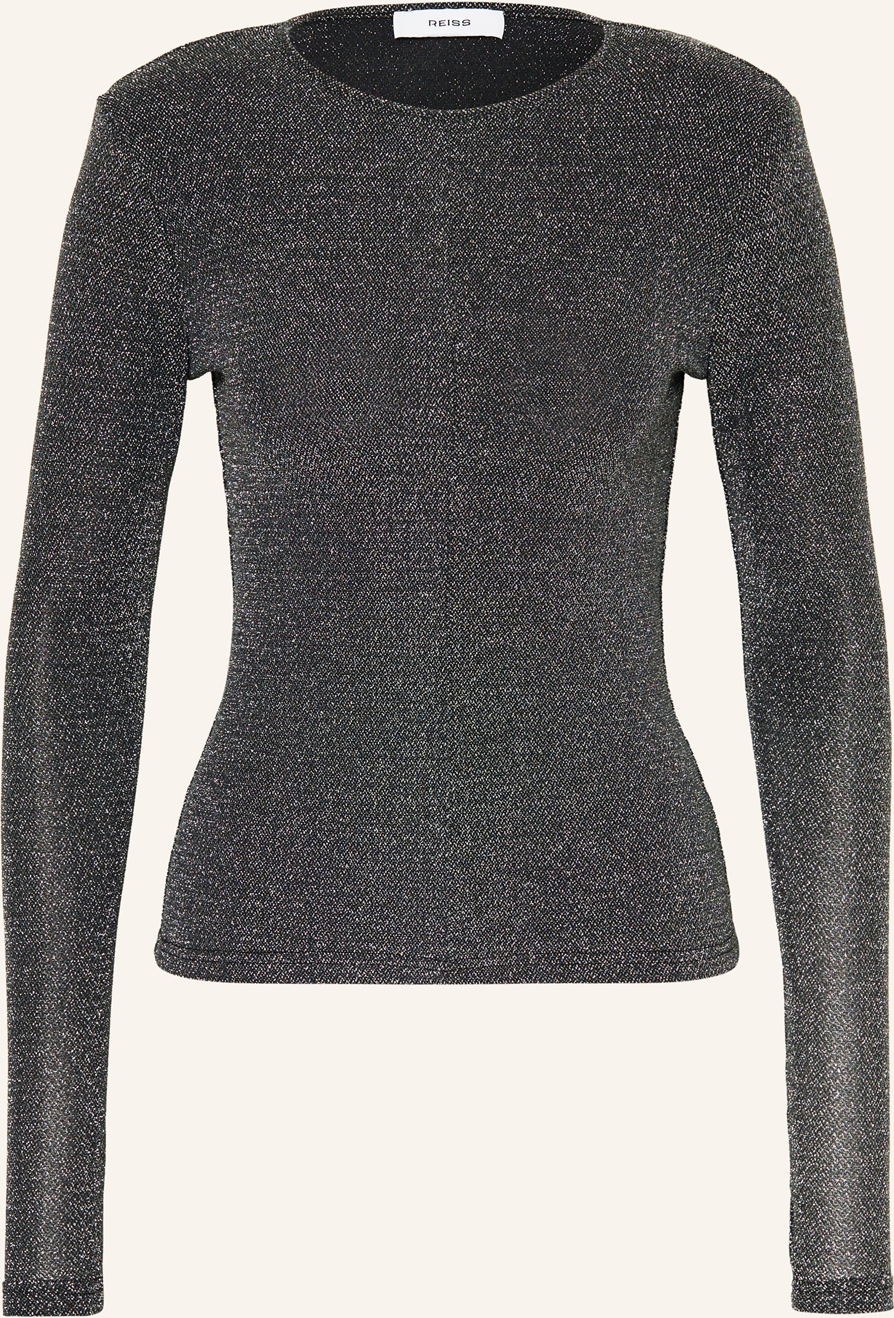 Reiss Longsleeve Saraphina Mit Glitzergarn silber