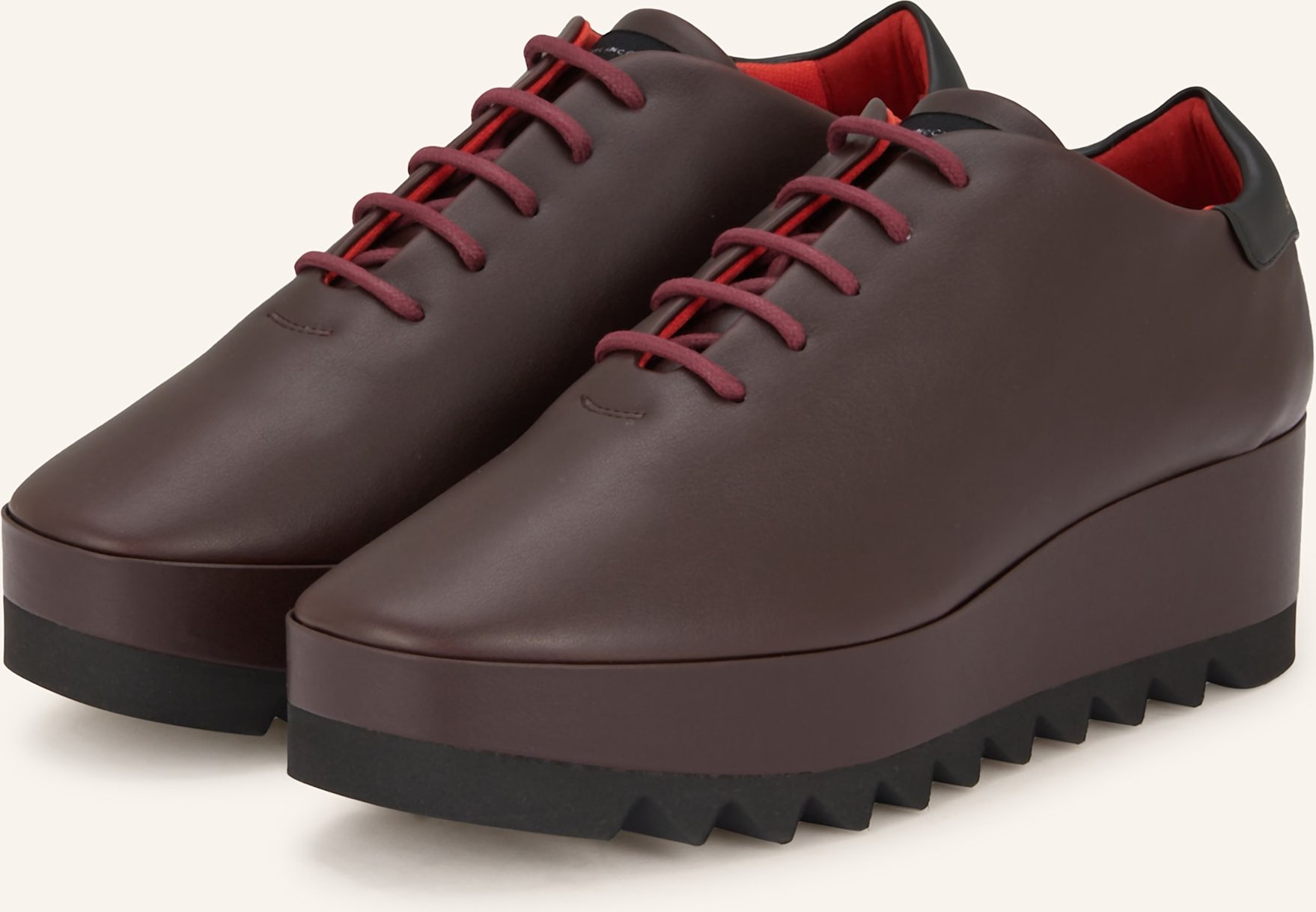 Stella Mccartney Plateau-Schnürer Sneak Elyse braun