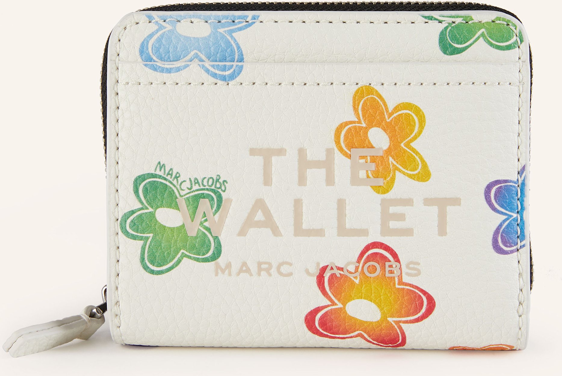 Thumbnail - Marc Jacobs Geldbörse The Wild Daisy Mini Compact Wallet weiss