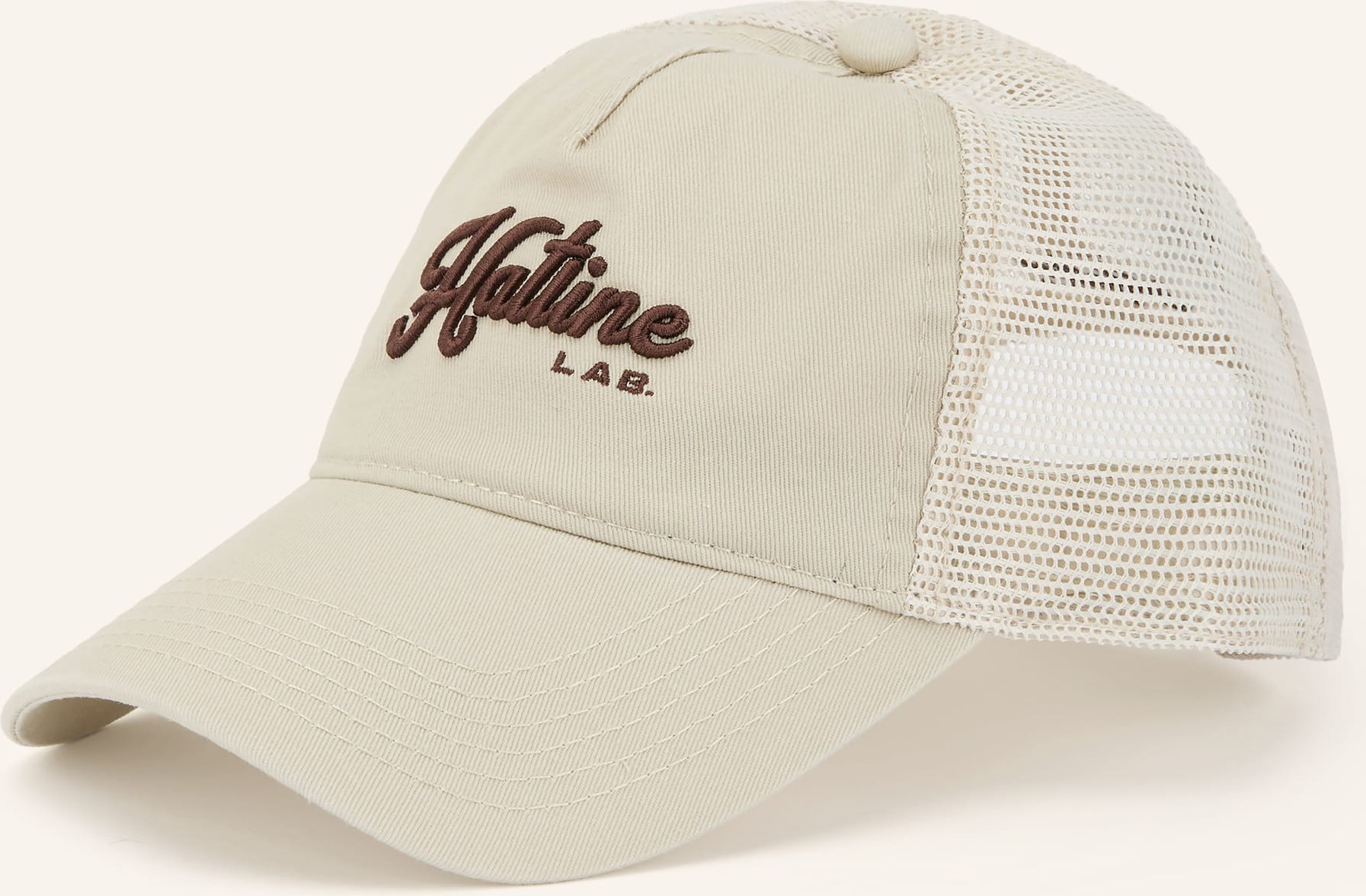 Hatline Lab Cap Signature Logo beige