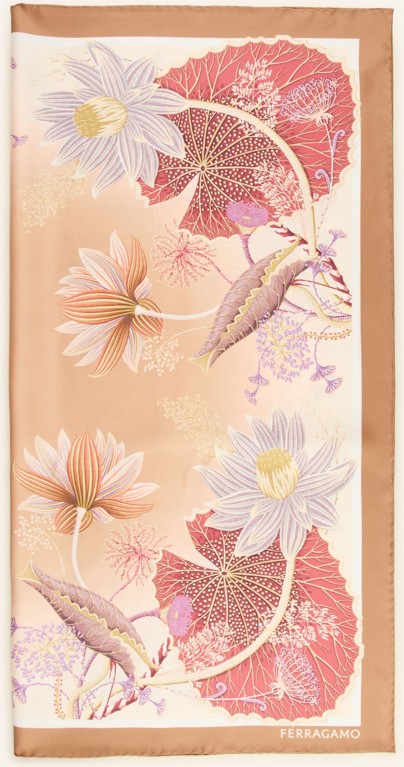 Ferragamo Seidentuch braun