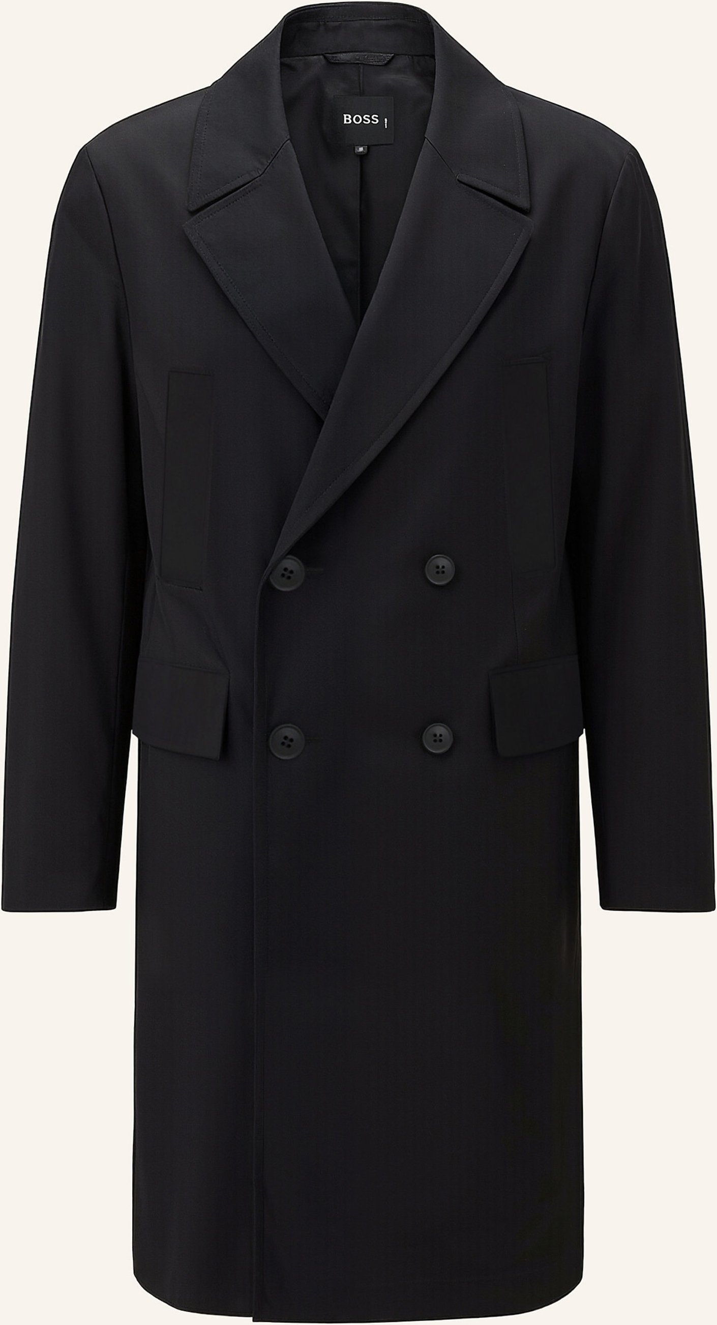 Boss Klassischer Mantel C-Cale-Db-3In1251Btc Relaxed Fit schwarz