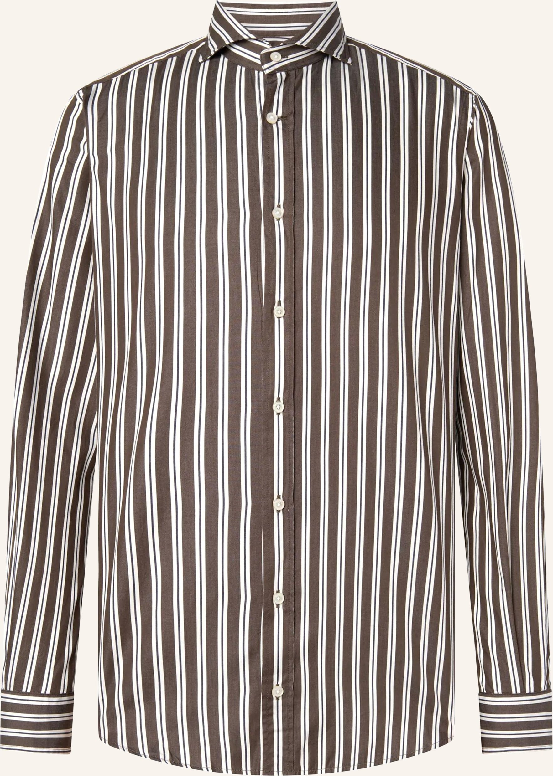 Windsor. Hemd Lano Shaped Fit braun