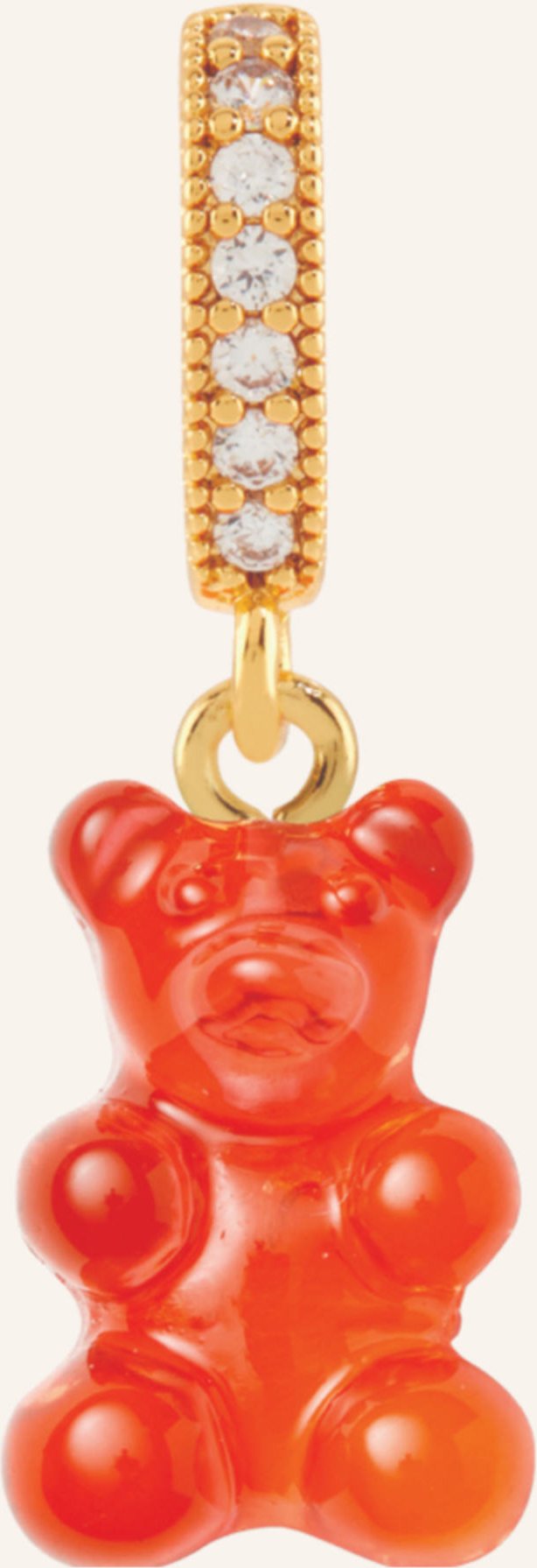 Crystal Haze Pendant Jelly Red Nostalgia Bear By Glambou gold