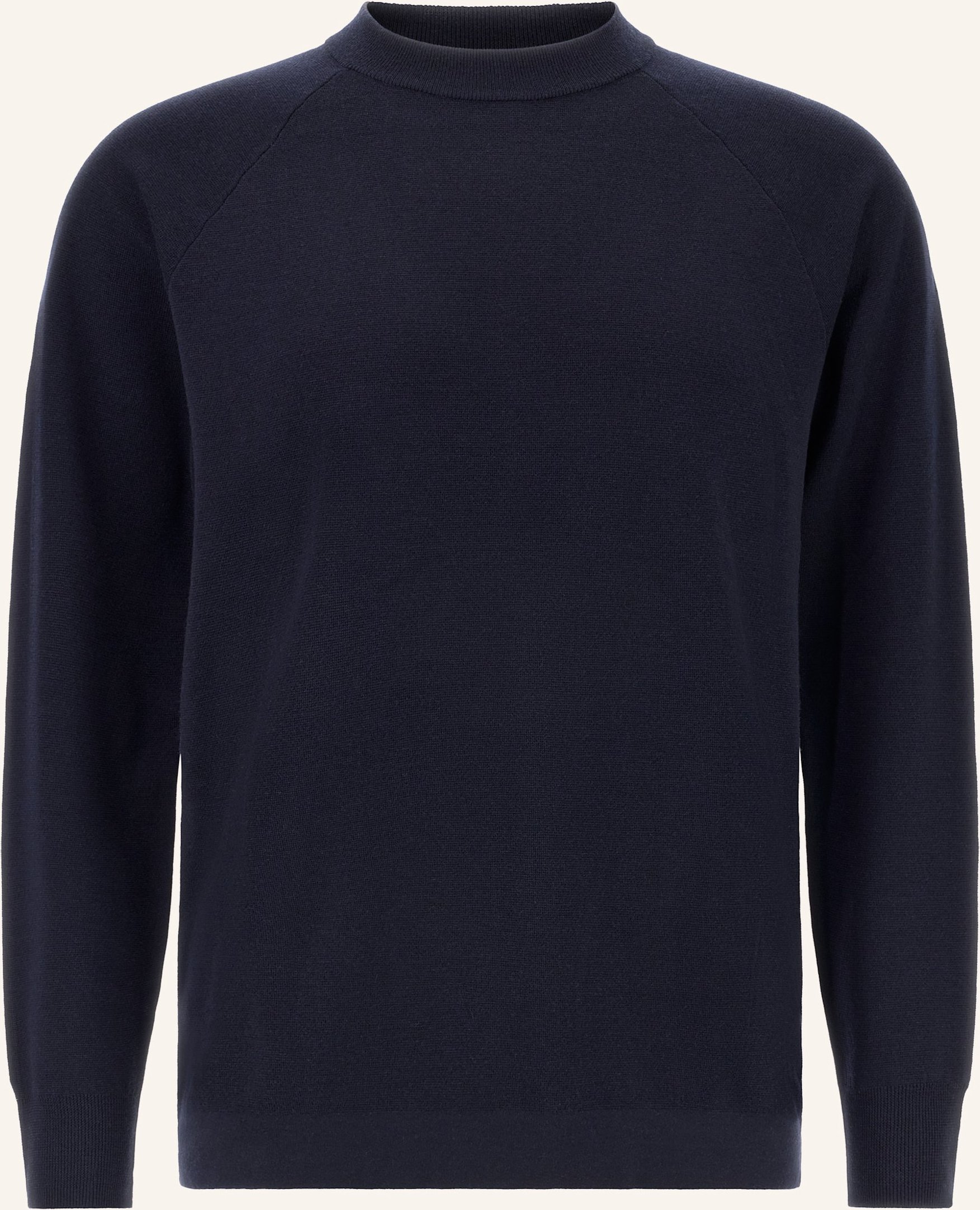 Boggi Milano Crew Neck Jumper In Superfine Wool blau