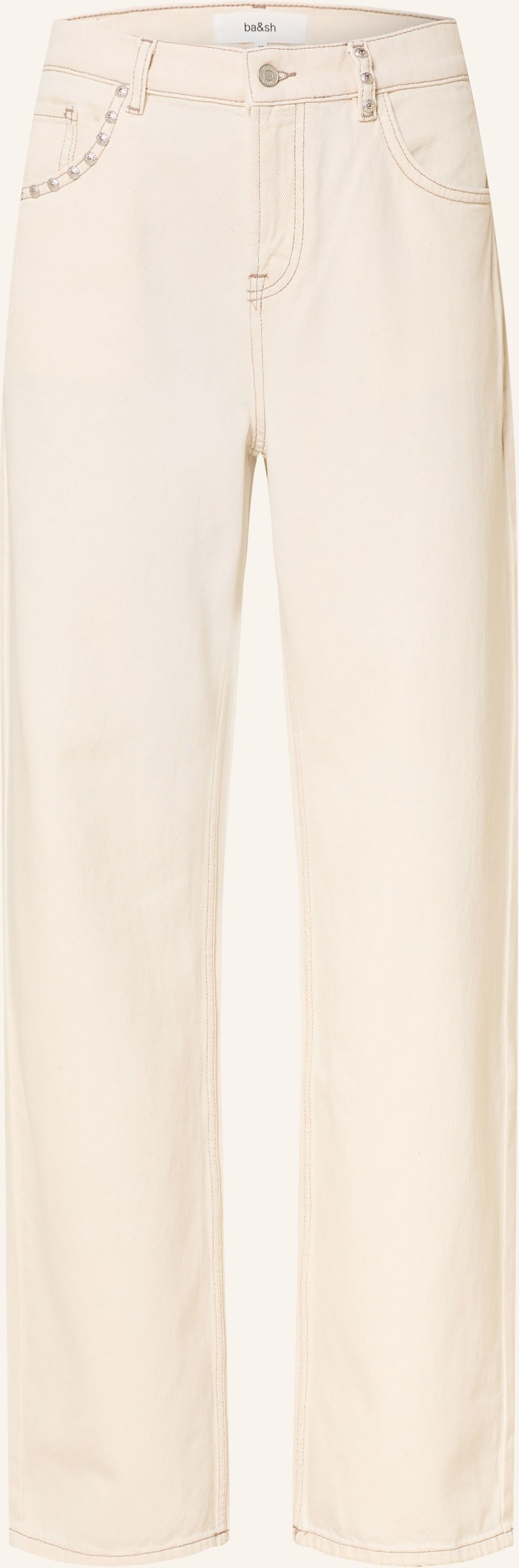 Ba&Sh Straight Jeans Stunner Mit Nieten weiss