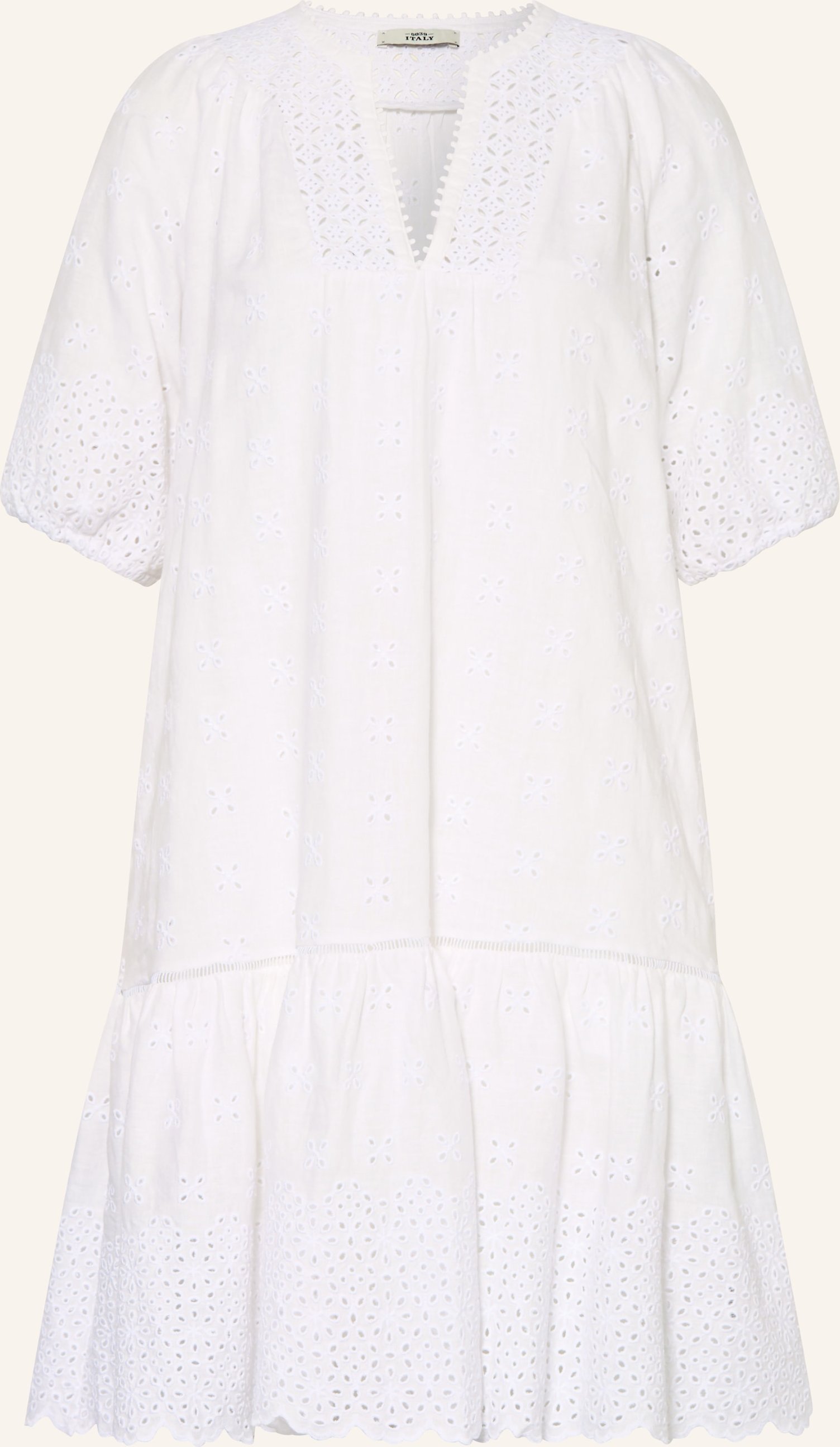 0039 Italy Kleid Maybelin Aus Lochspitze weiss