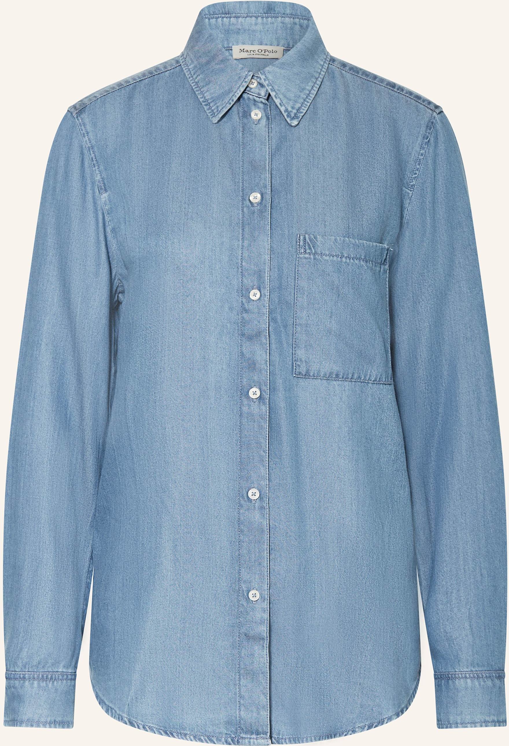 Marc O'polo Hemdbluse In Jeansoptik blau
