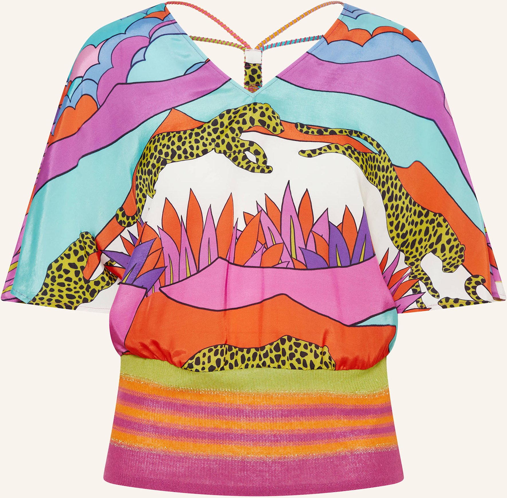 Sportalm Blusenshirt Im Materialmix weiss