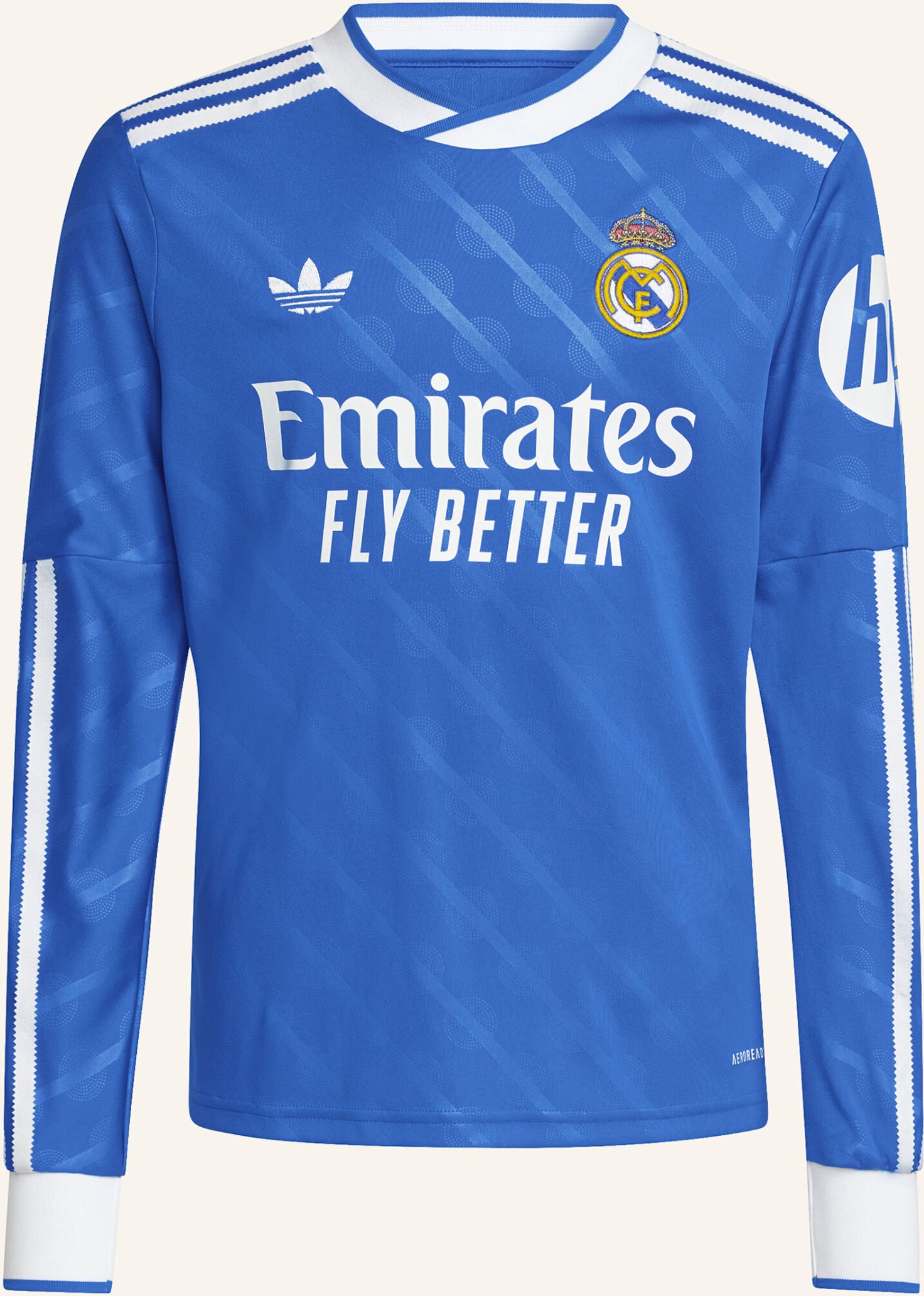 Adidas Real Madrid 25/26 Long Sleeve Kids Ausweichtrikot blau