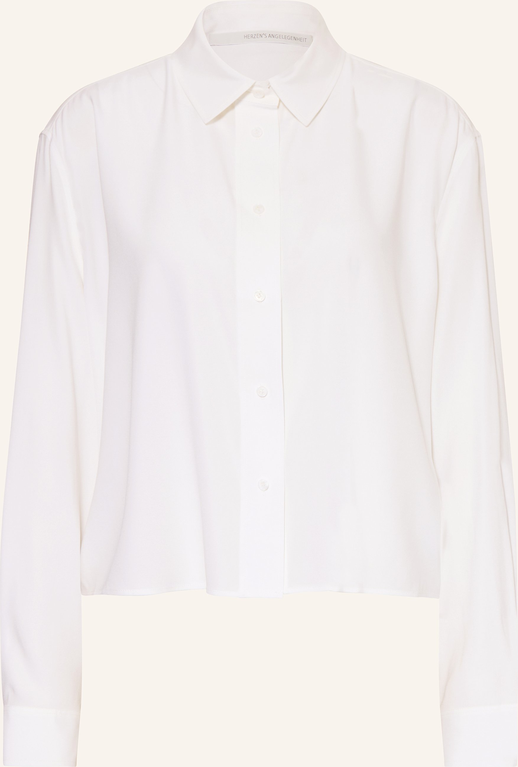 Herzen's Angelegenheit Hemdbluse Aus Seide weiss