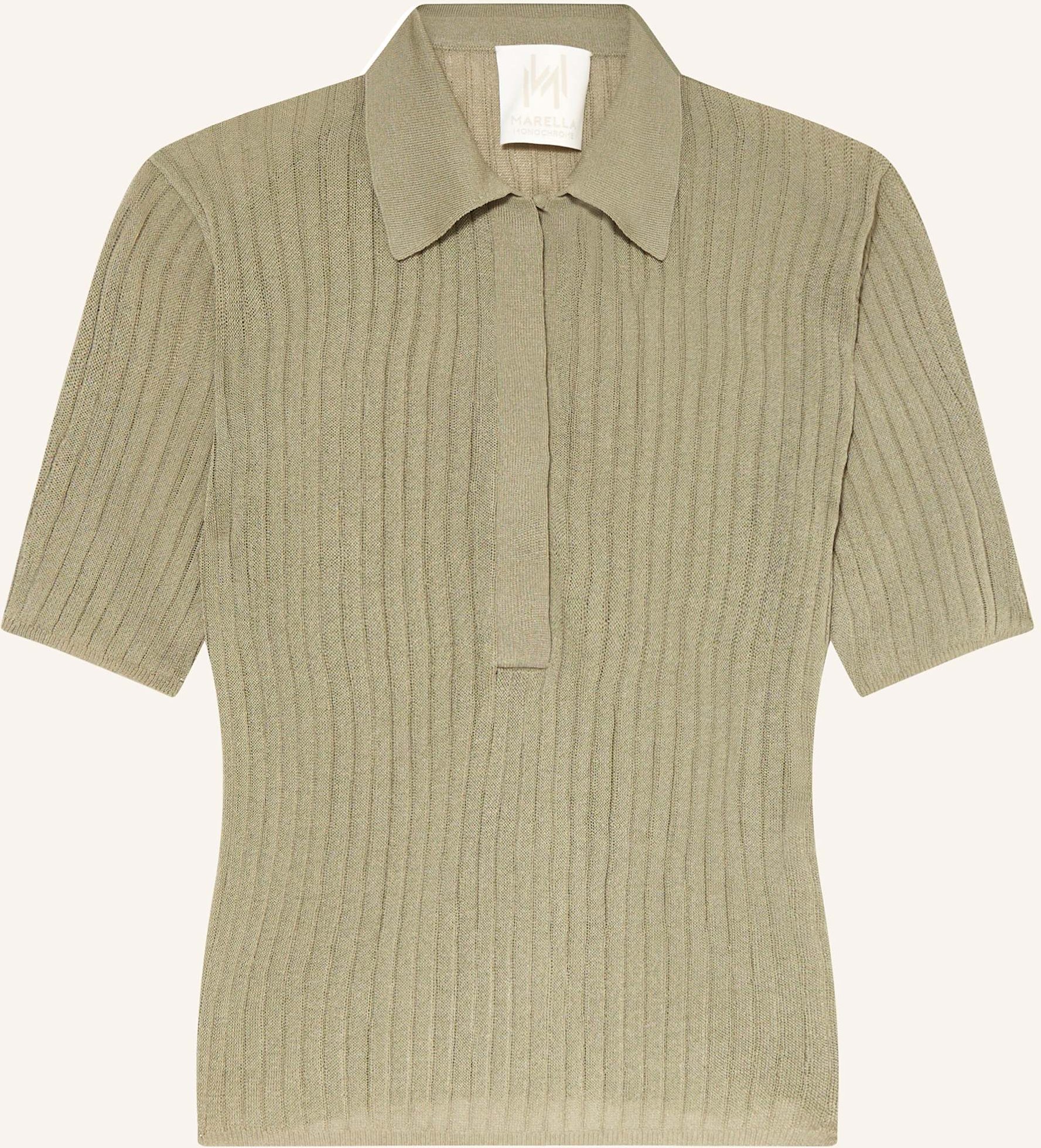 Marella Strick-Poloshirt gruen