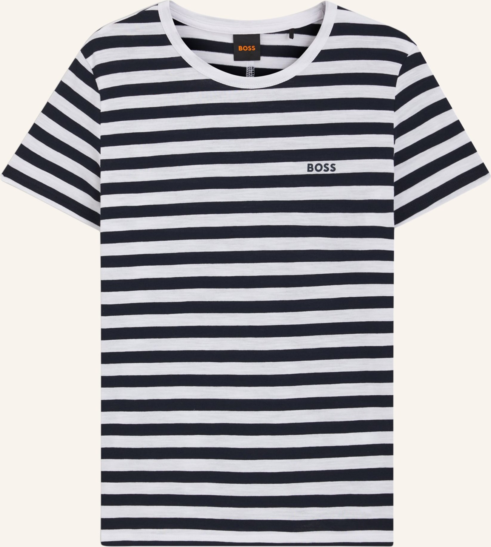 Boss T-Shirt C_Esla_Striped Slim Fit blau