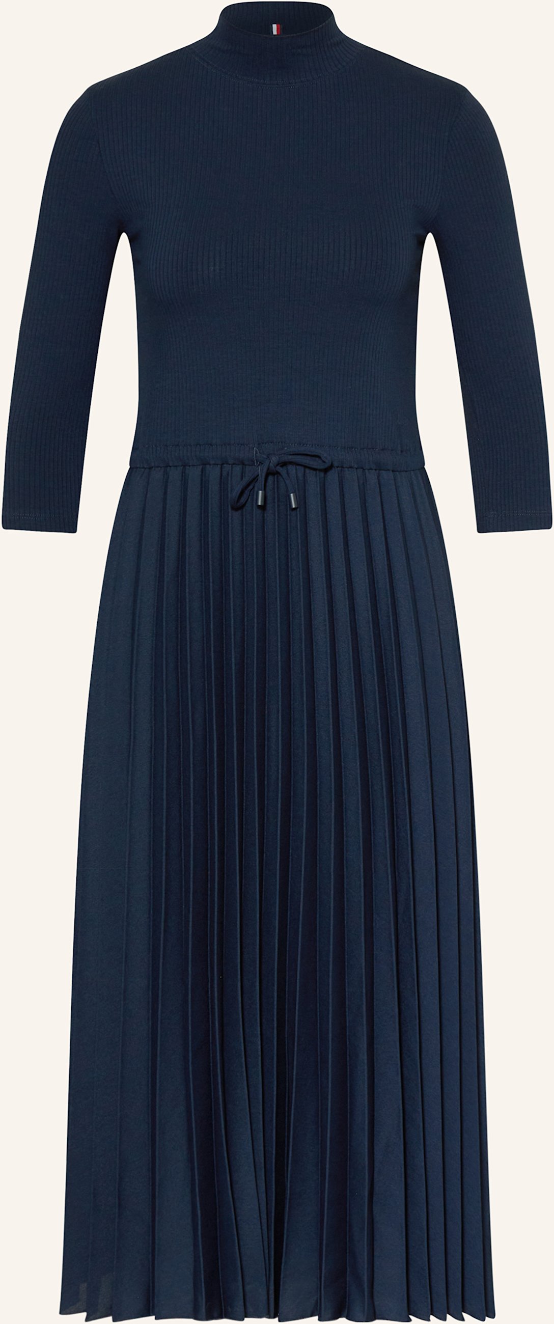 Tommy Hilfiger Kleid Im Materialmix Mit 3/4-Arm blau