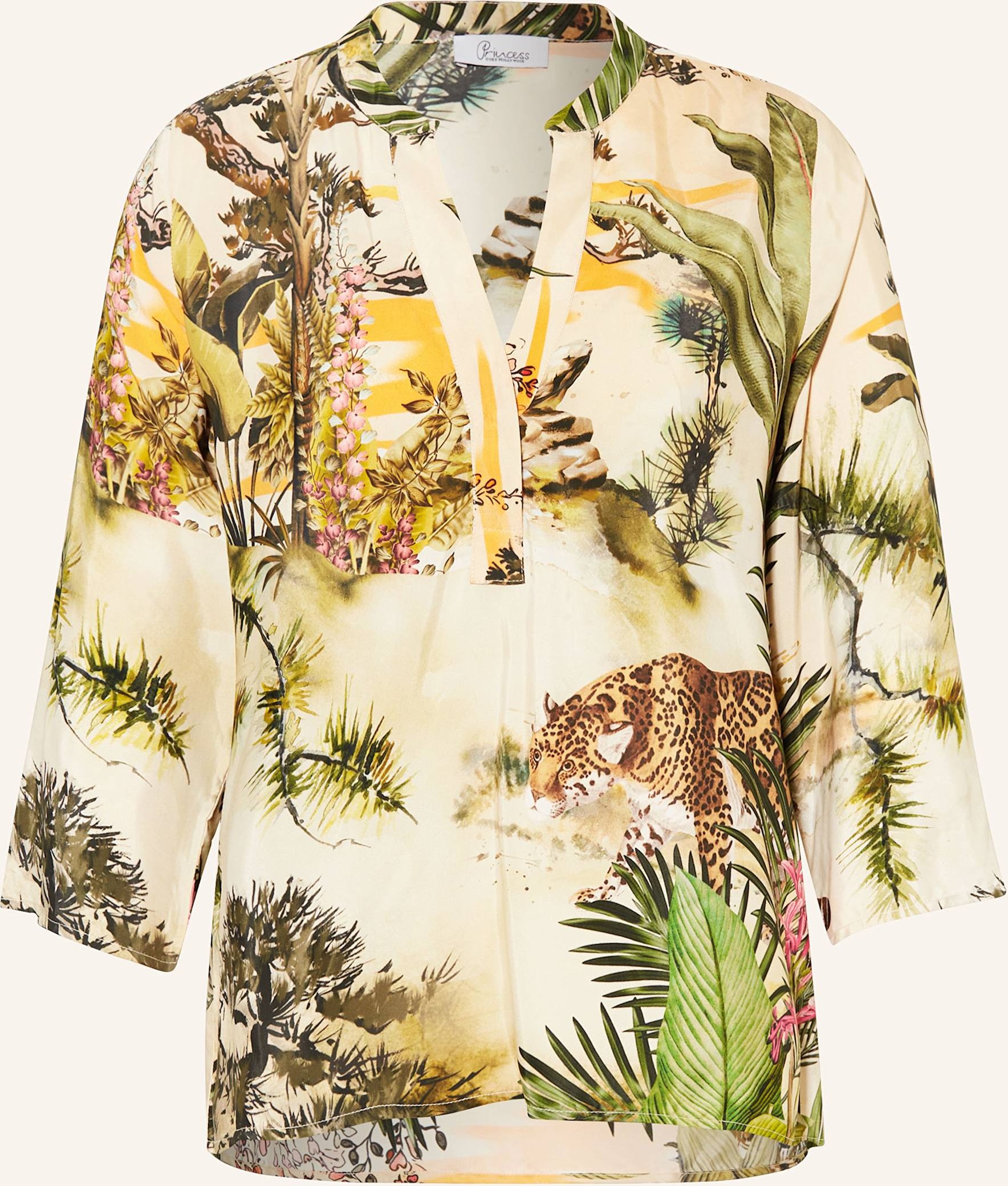 Princess Goes Hollywood Blusenshirt Aus Satin Mit 3/4-Arm gruen