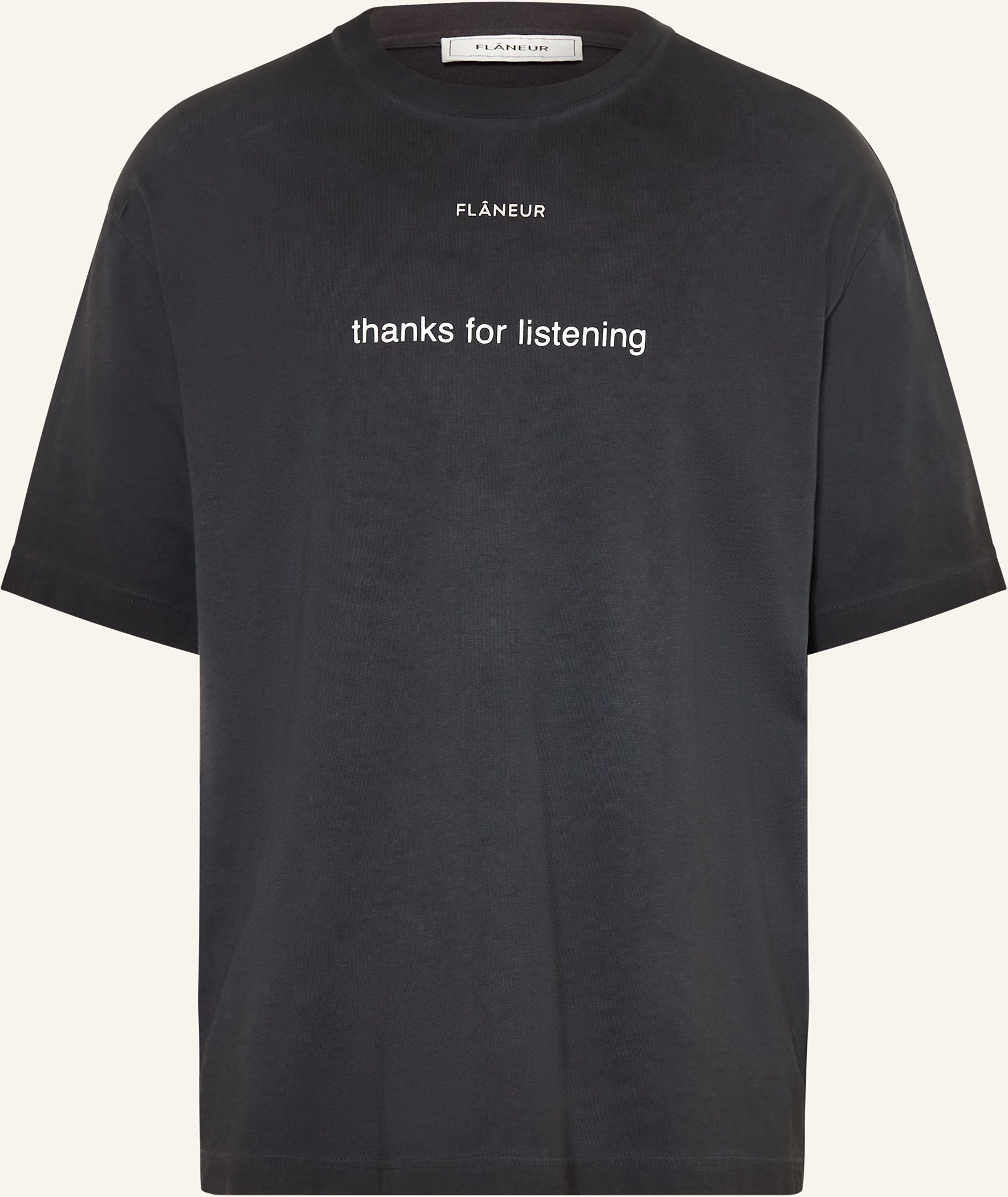 Flâneur Oversized-Shirt Listening schwarz