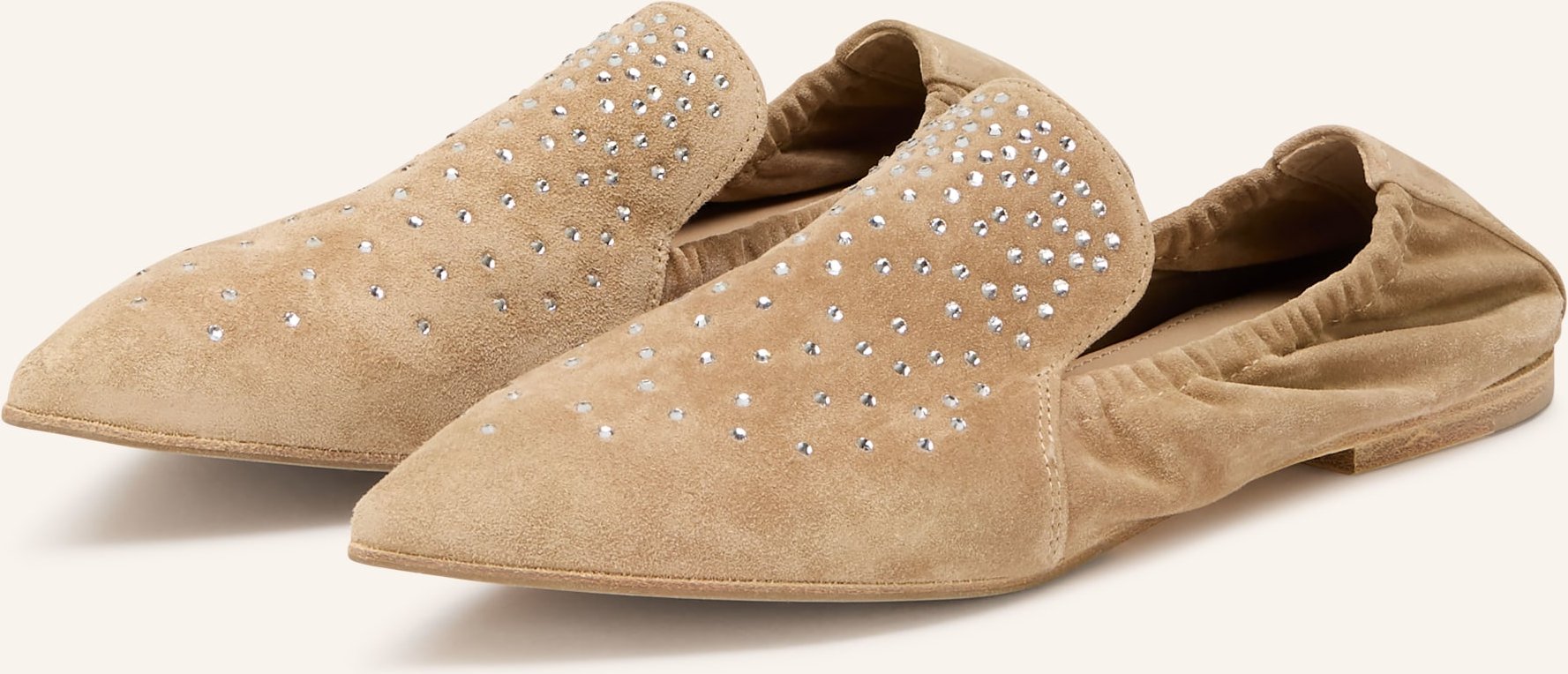 Kennel & Schmenger Ballerinas Greta Mit Schmucksteinen beige