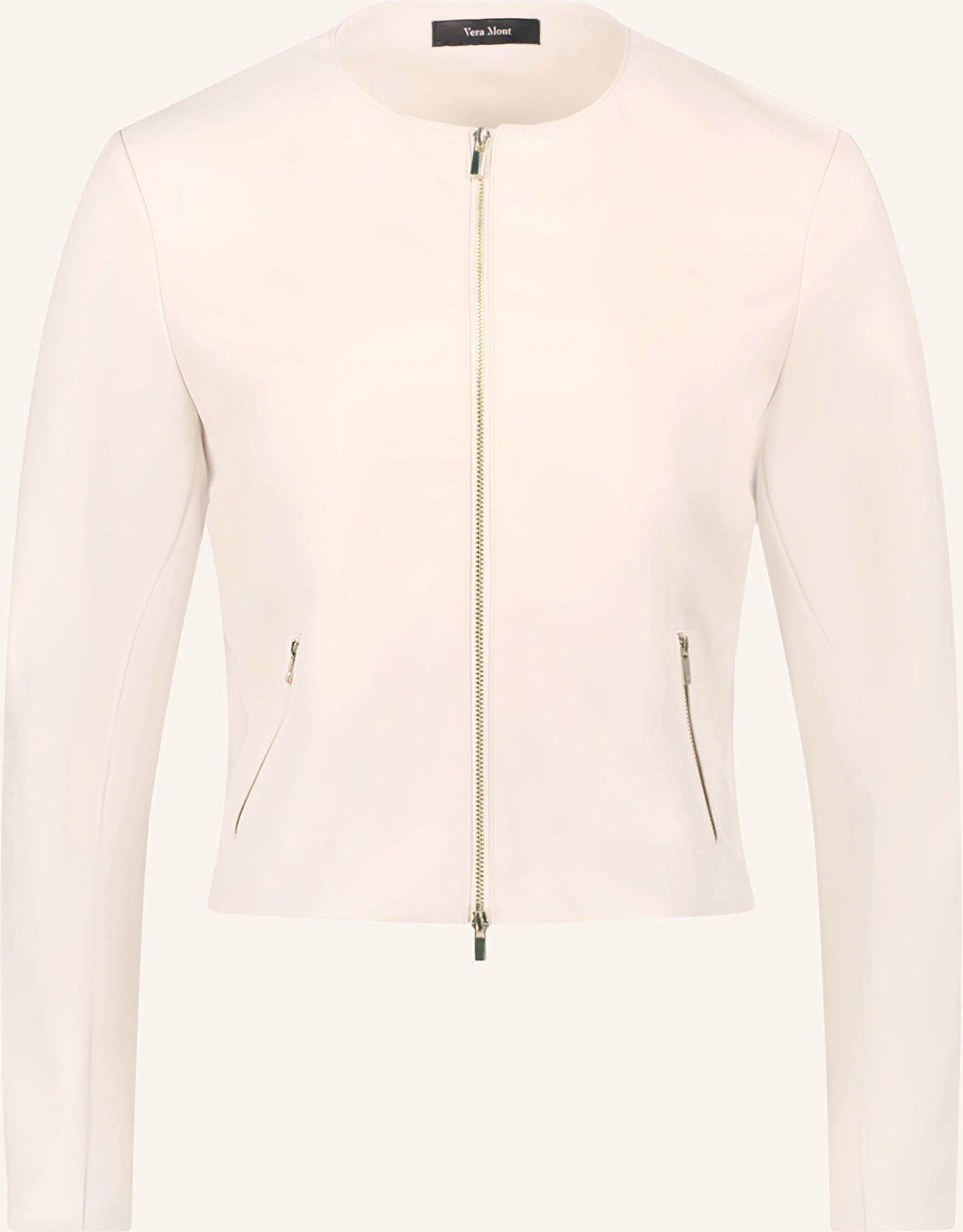 Vera Mont Jacke In Lederoptik grau