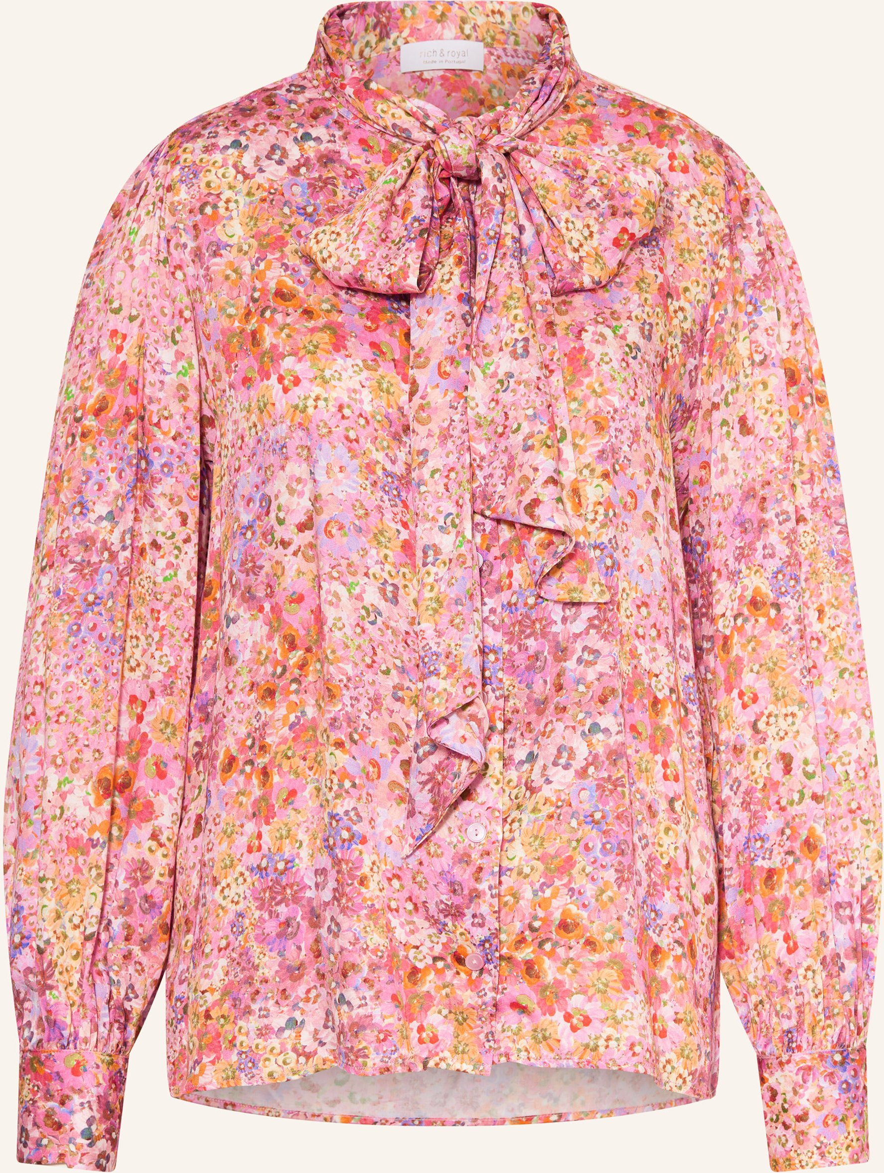 Rich & Royal Bluse Mit Abnehmbarer Schluppe rot