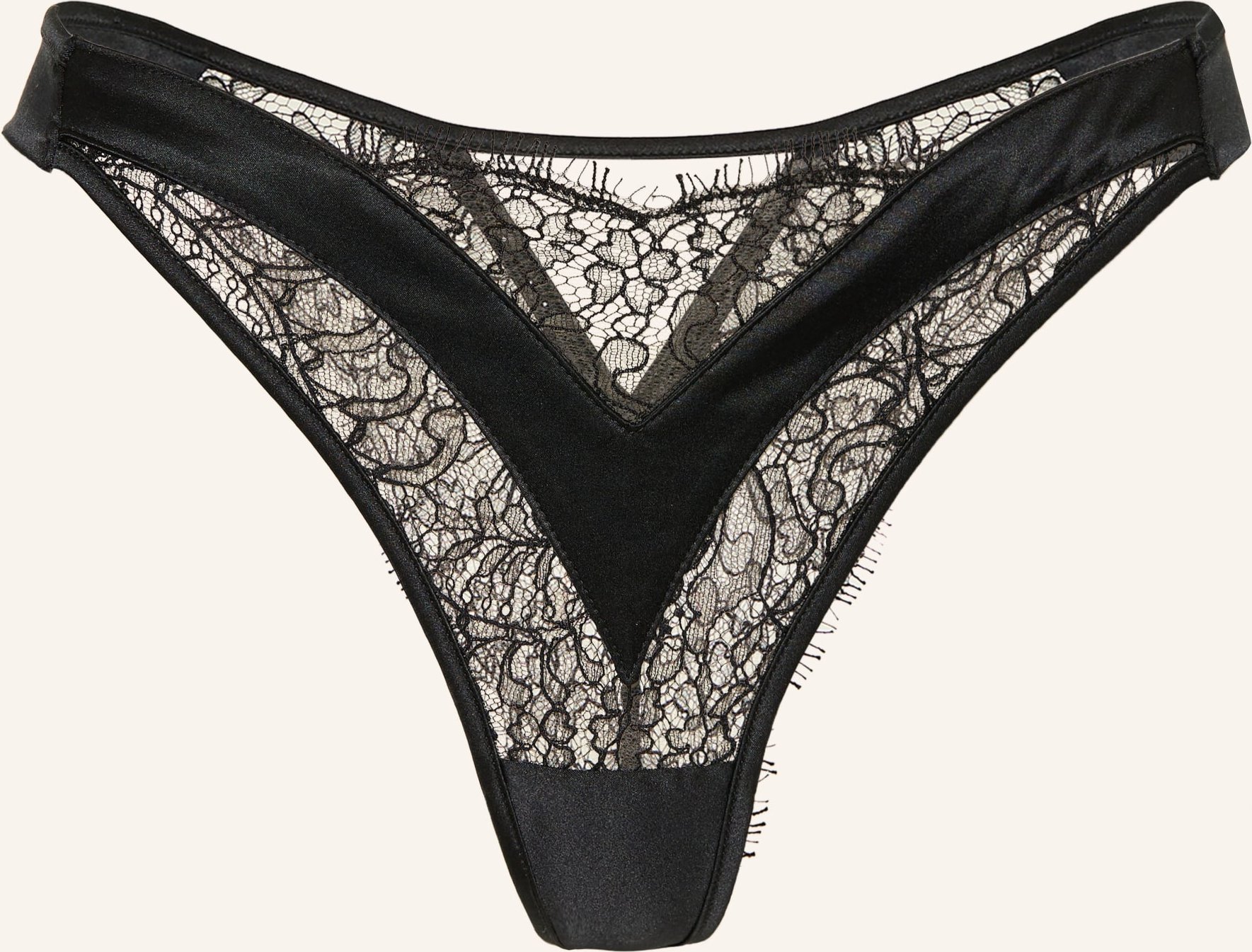 Livy String Burning Desire Mit Schmucksteinen schwarz