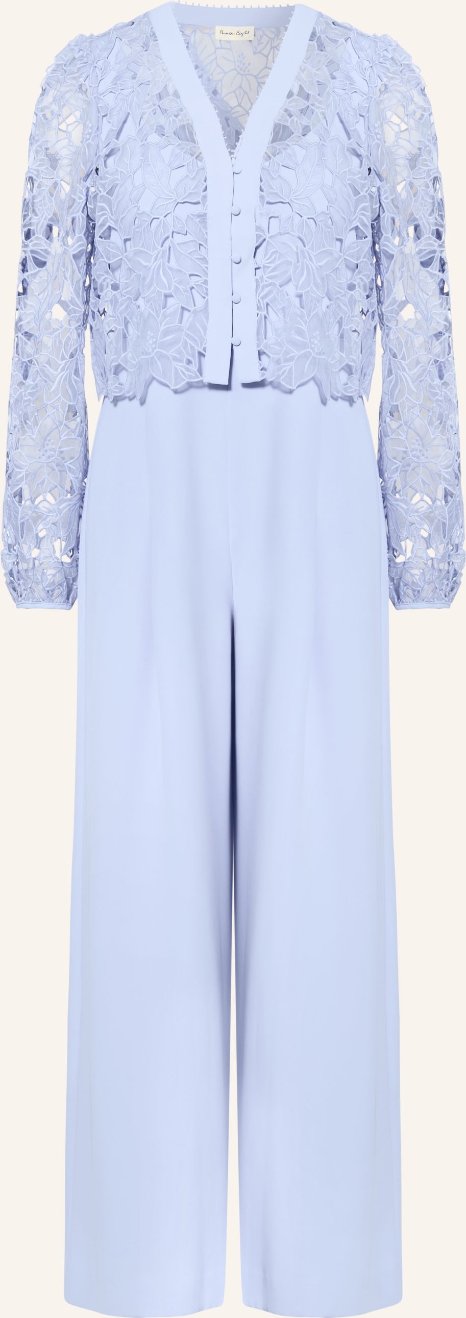 Phase Eight Set Winona: Jumpsuit Und Jacke Aus Lochspitze blau