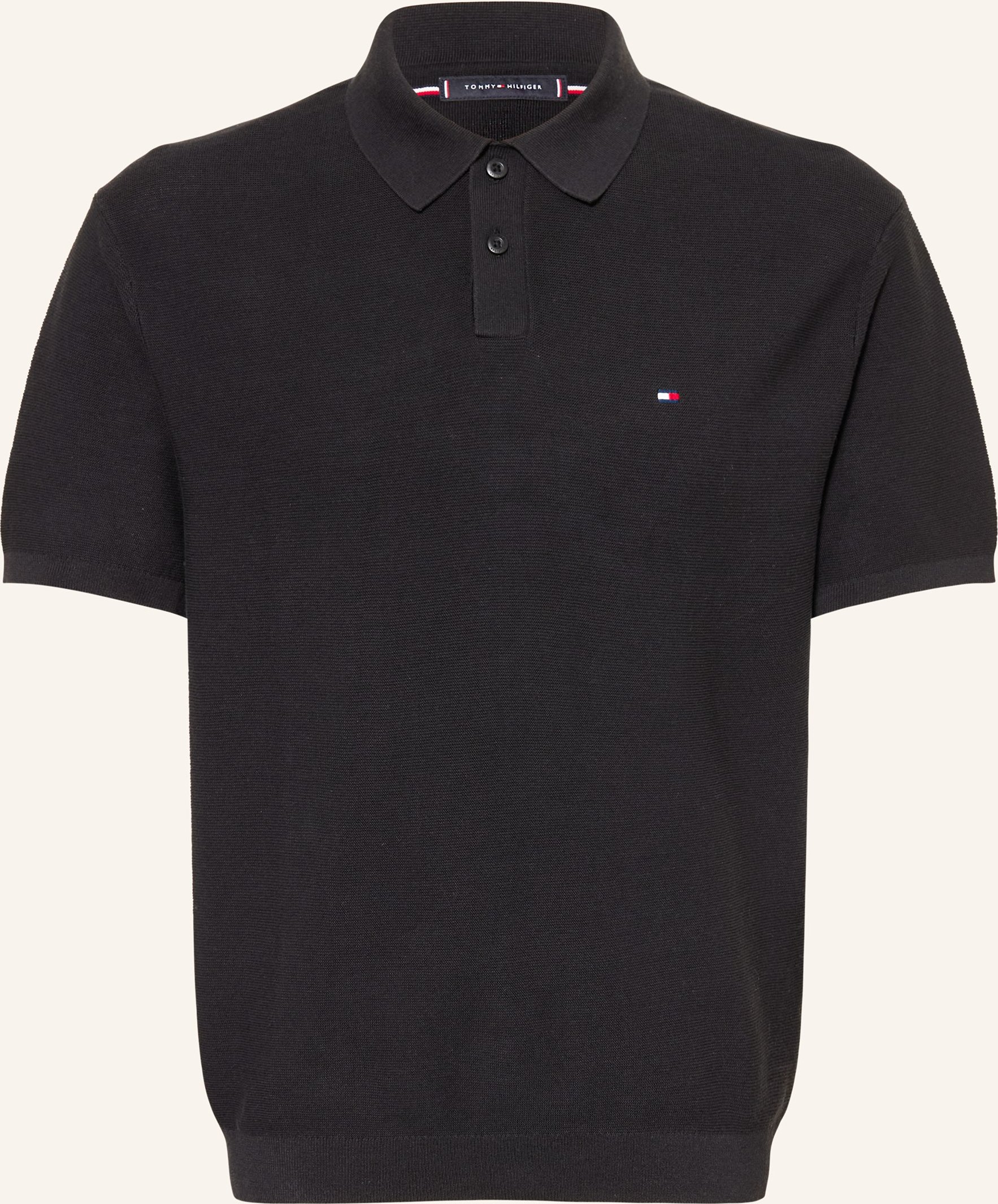 Tommy Hilfiger Piqué-Poloshirt schwarz