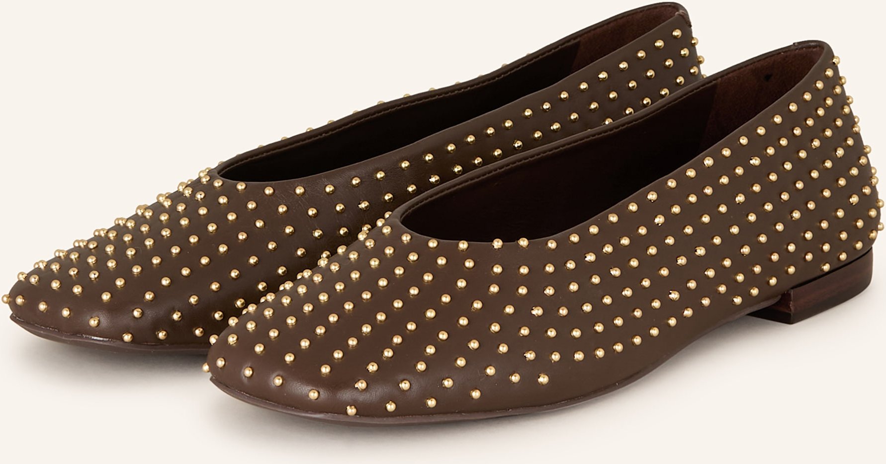 Thumbnail - Carrano Ballerinas Mit Schmucksteinen braun