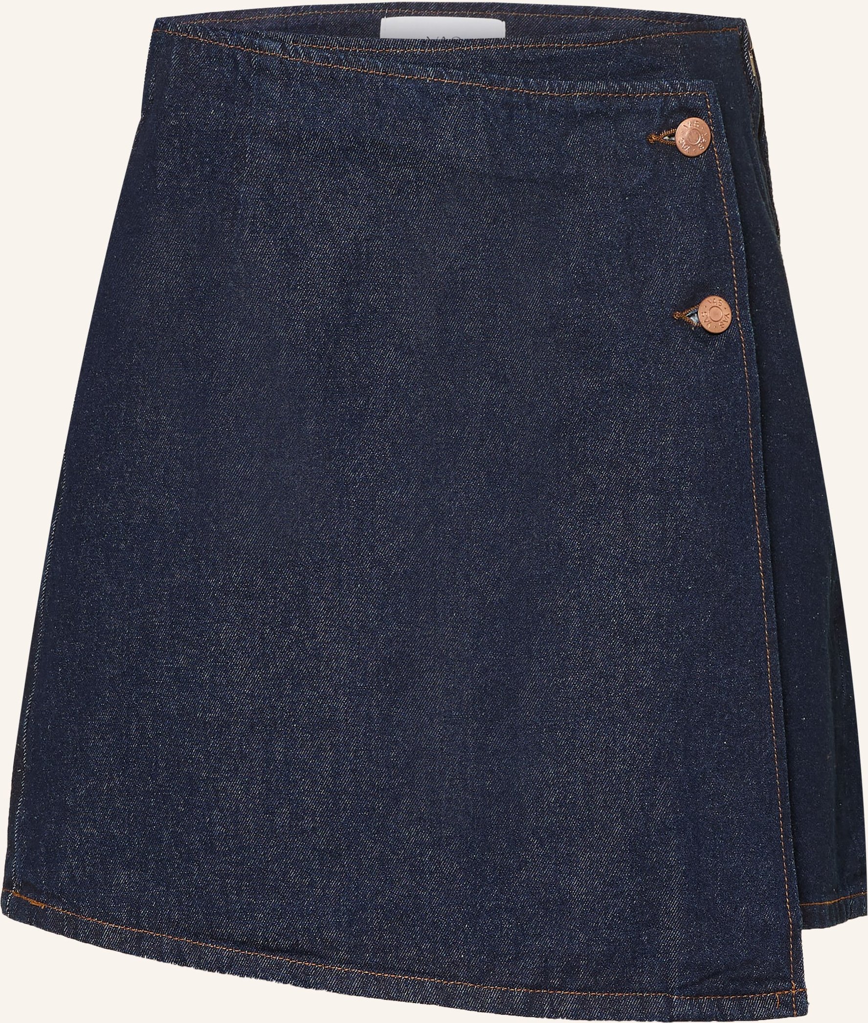 Y.A.S. Jeansrock In Wickeloptik blau