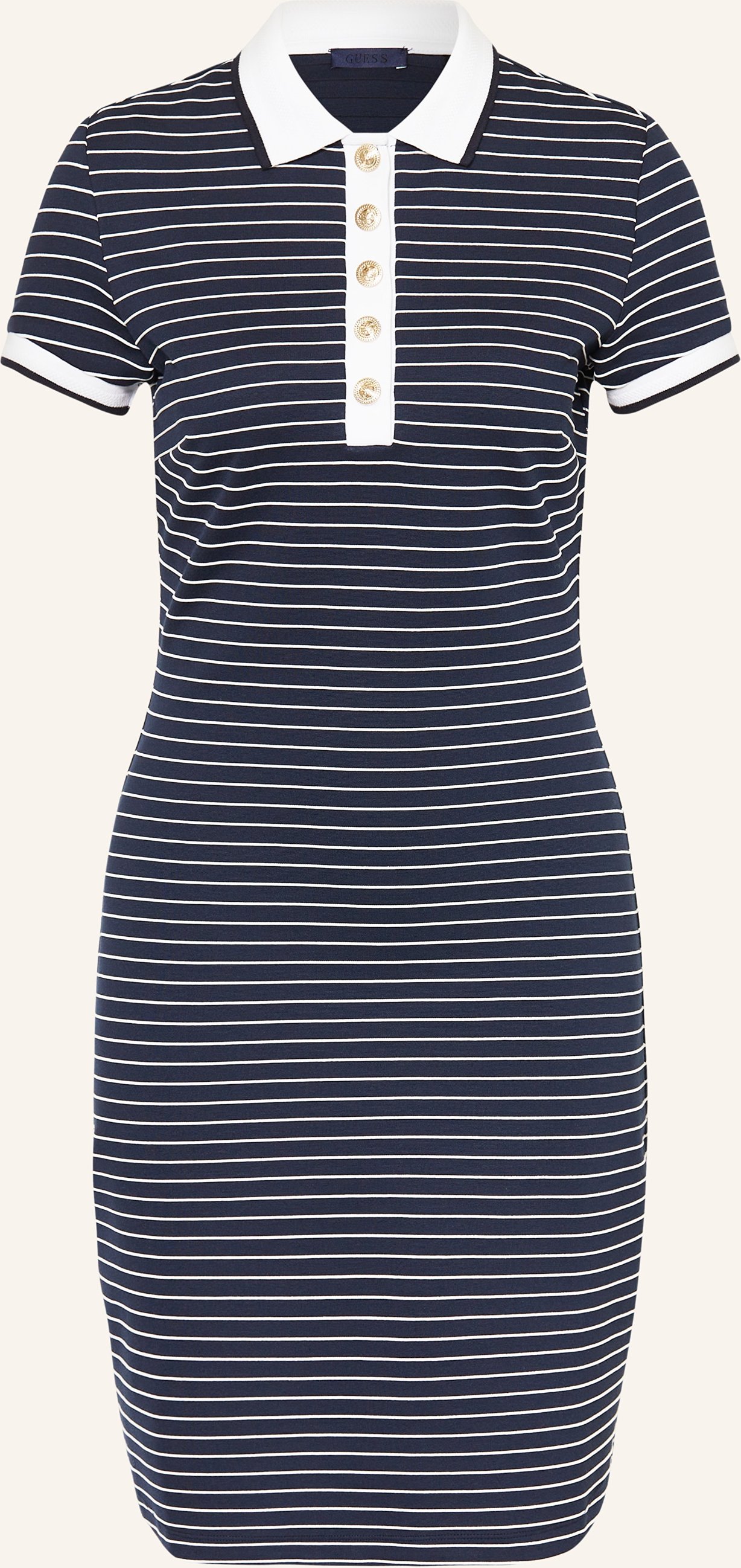 Guess Jersey-Polokleid blau