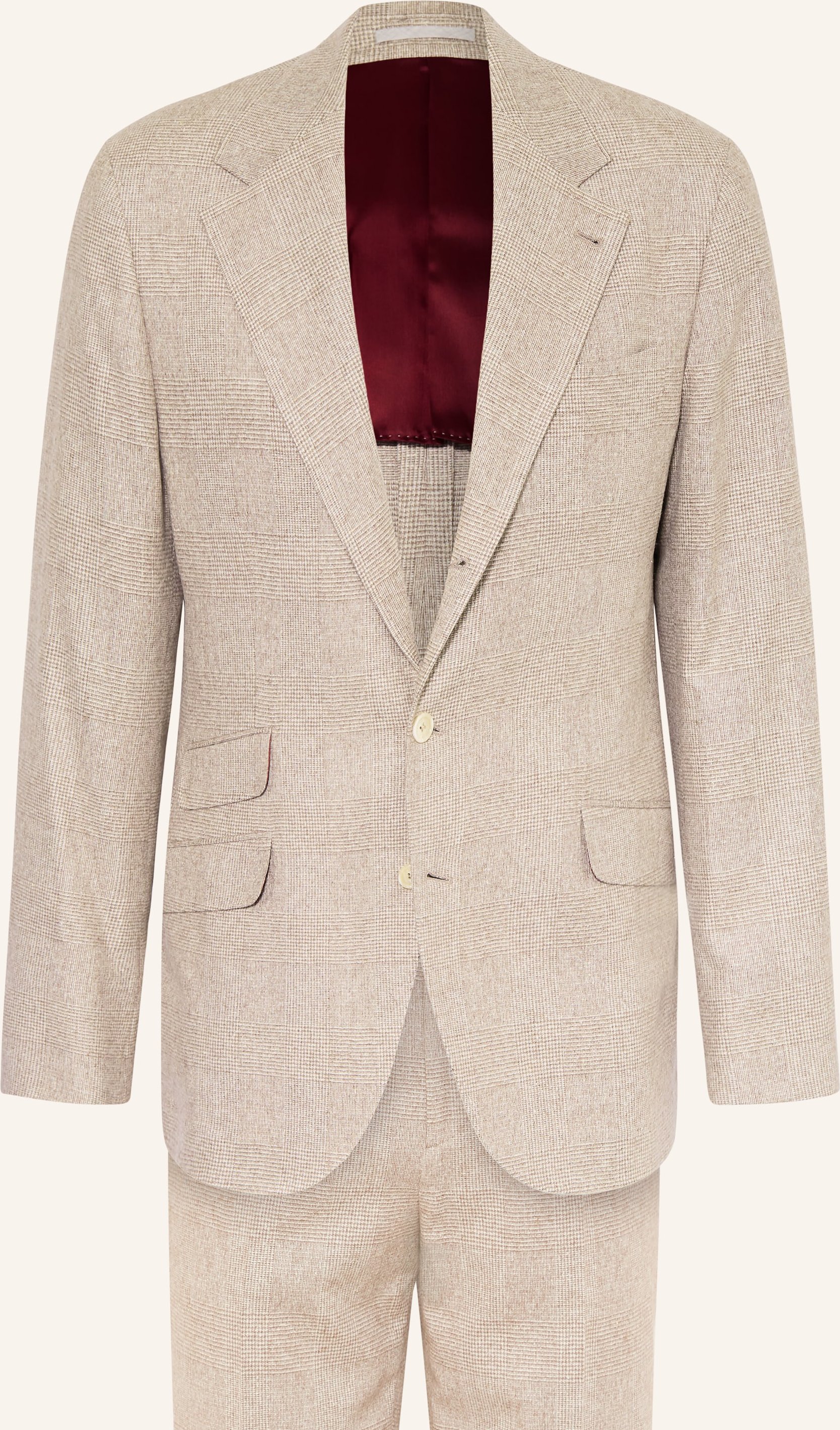 Brunello Cucinelli Anzug Slim Fit beige