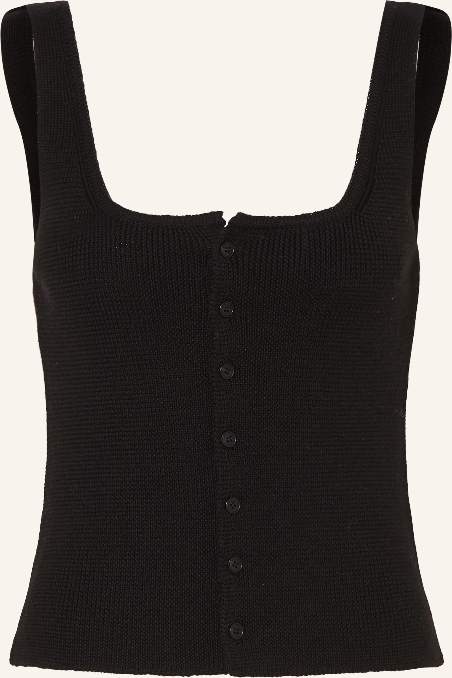 By Aylin Koenig Stricktop Quinn Aus Merinowolle schwarz