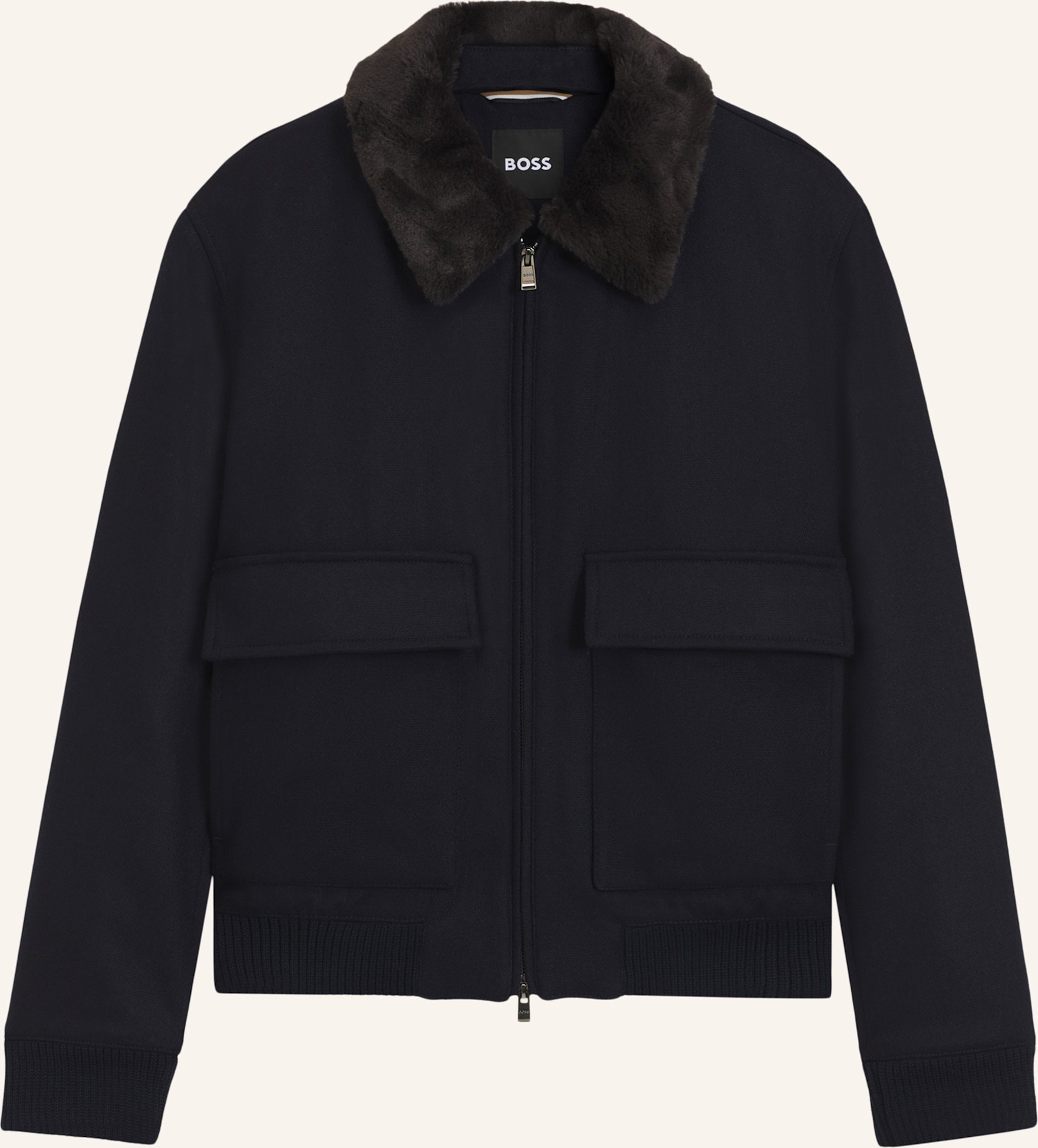 Boss Klassischer Mantel H-Charly-251 Regular Fit blau