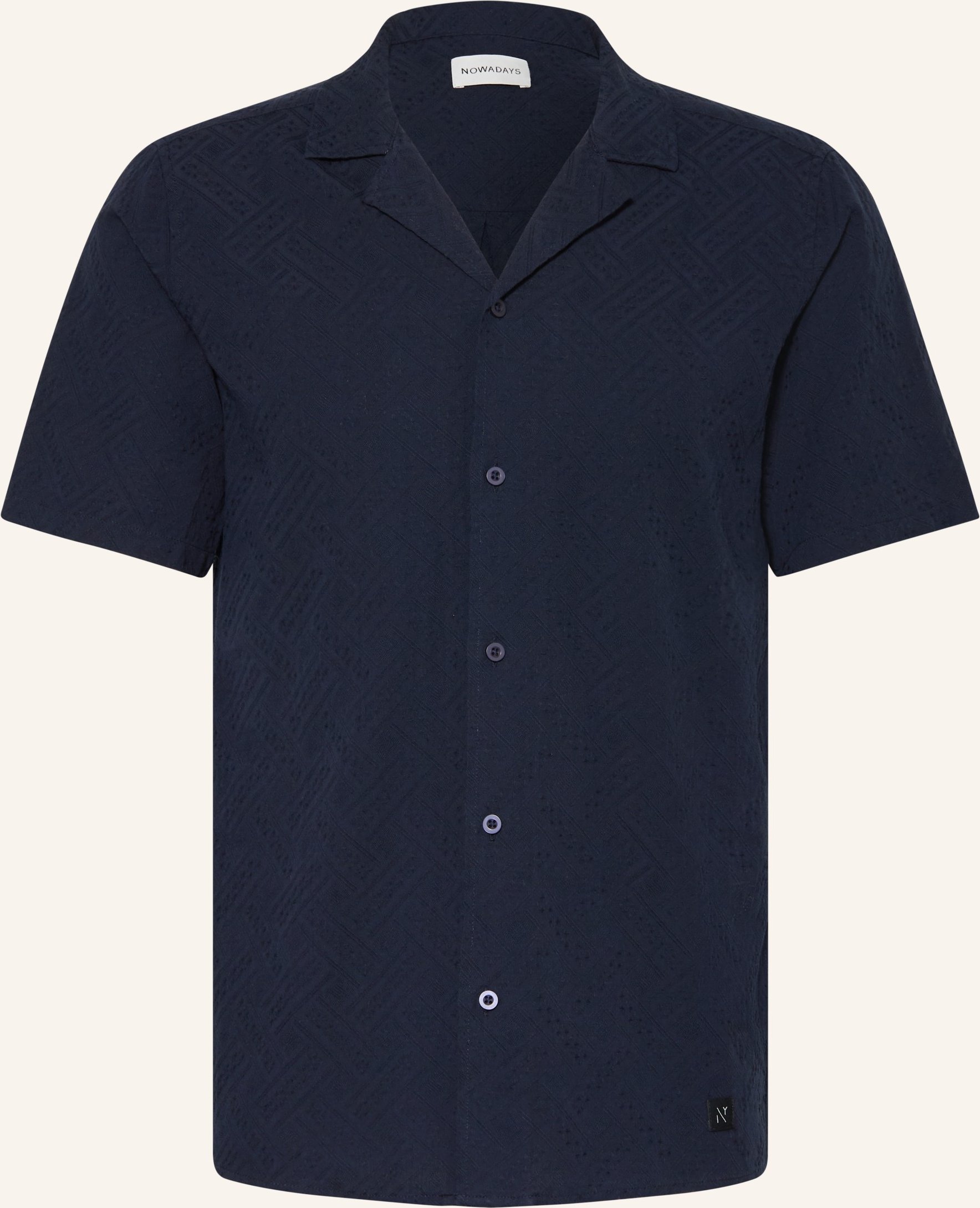 Nowadays Resorthemd Regular Fit blau