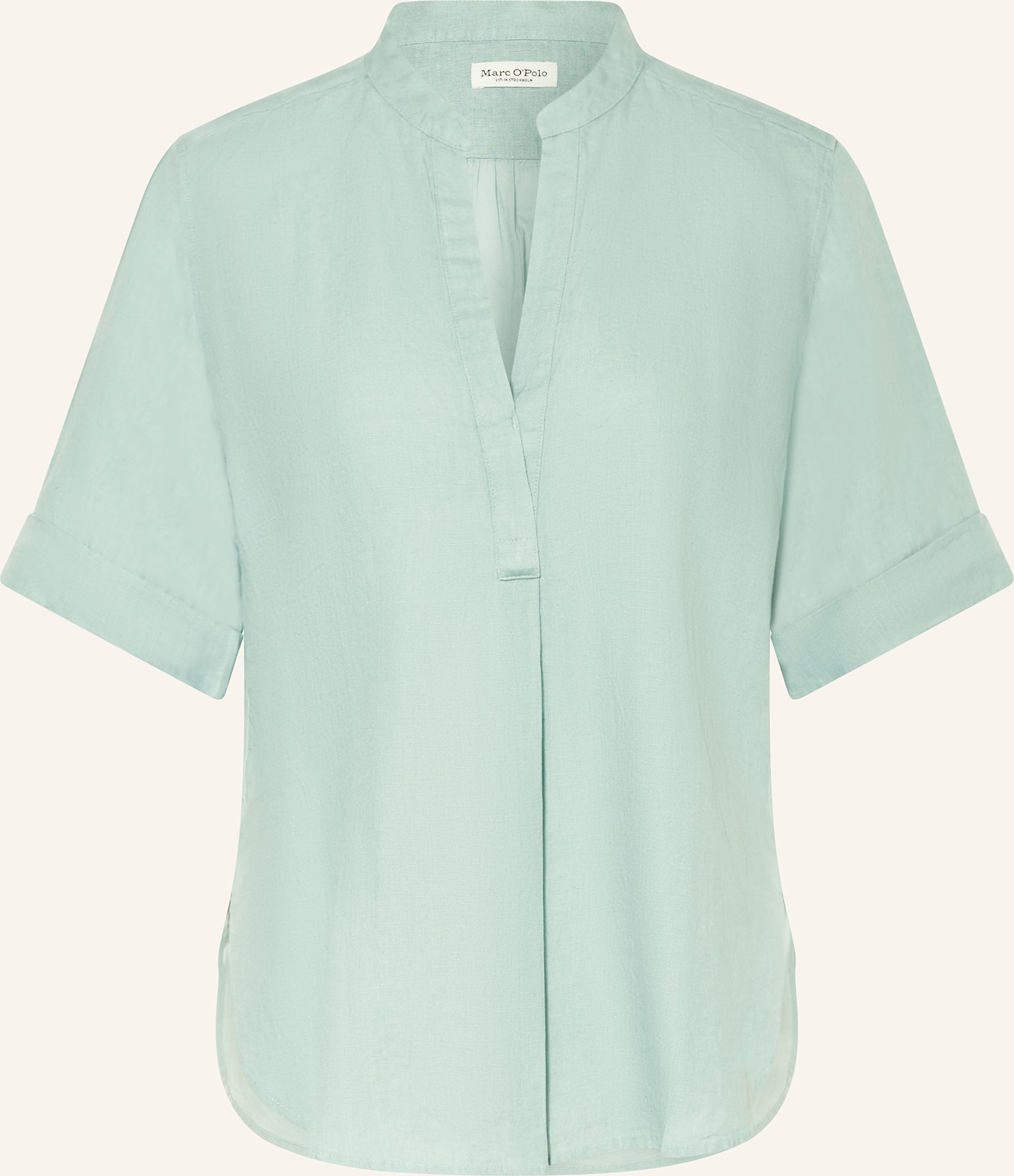 Marc O'polo Blusenshirt Im Materialmix Mit Leinen gruen