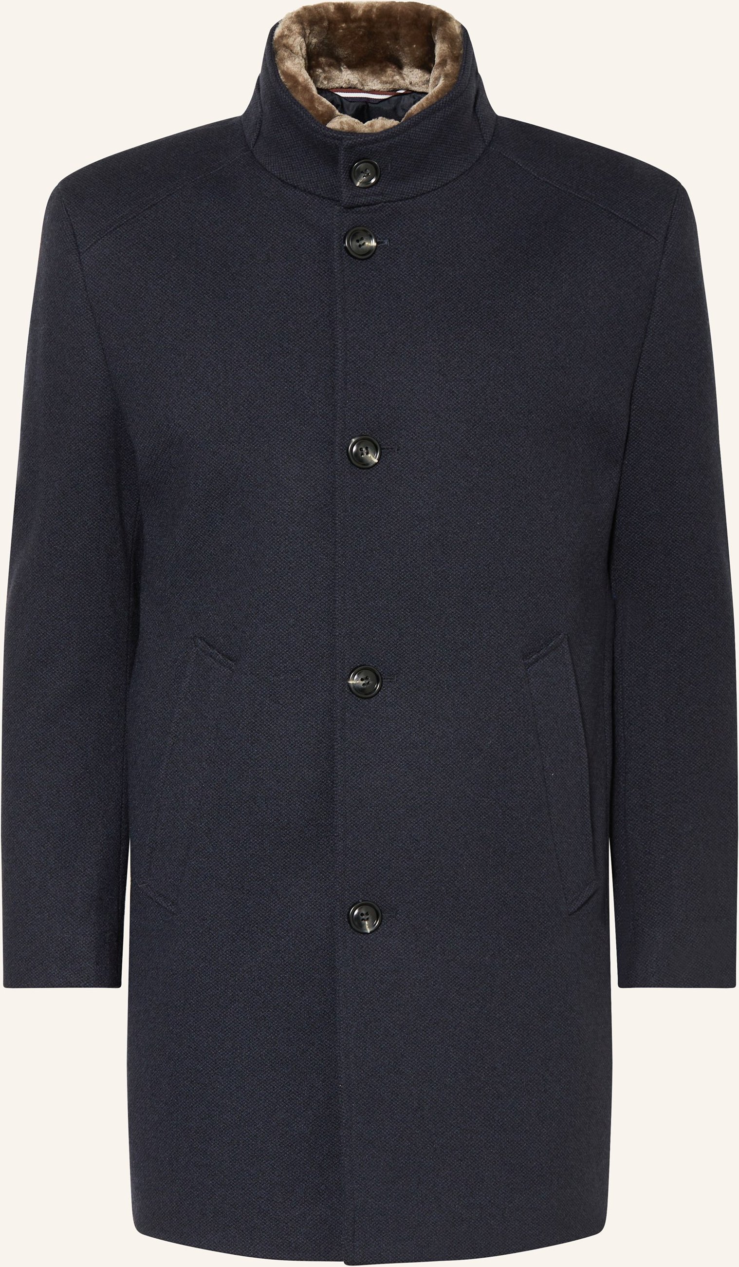 Bugatti Mantel Mit Herausnehmbarer Blende blau