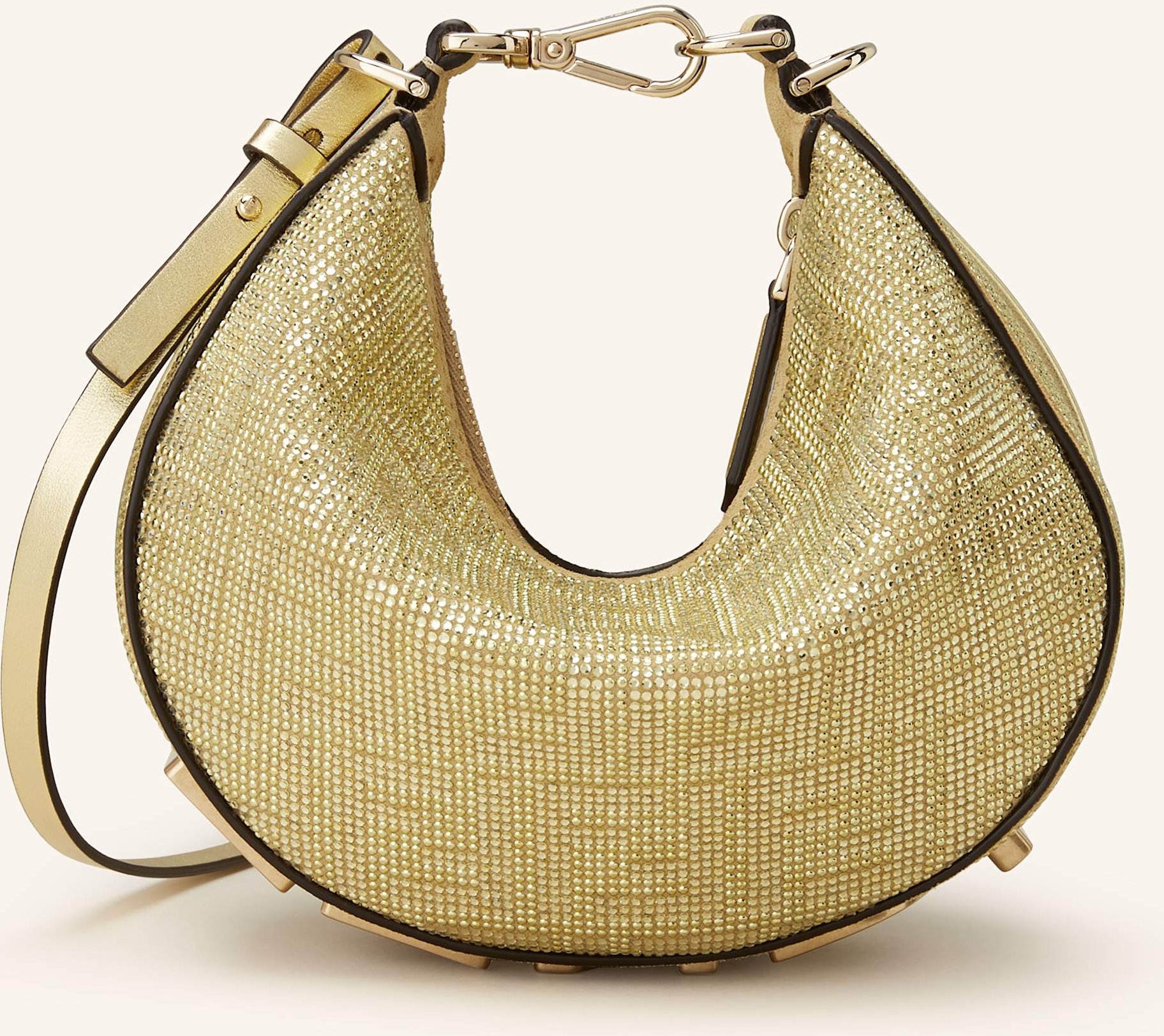 Fendi Handtasche Fendigraphy Mini Mit Schmucksteinen gold