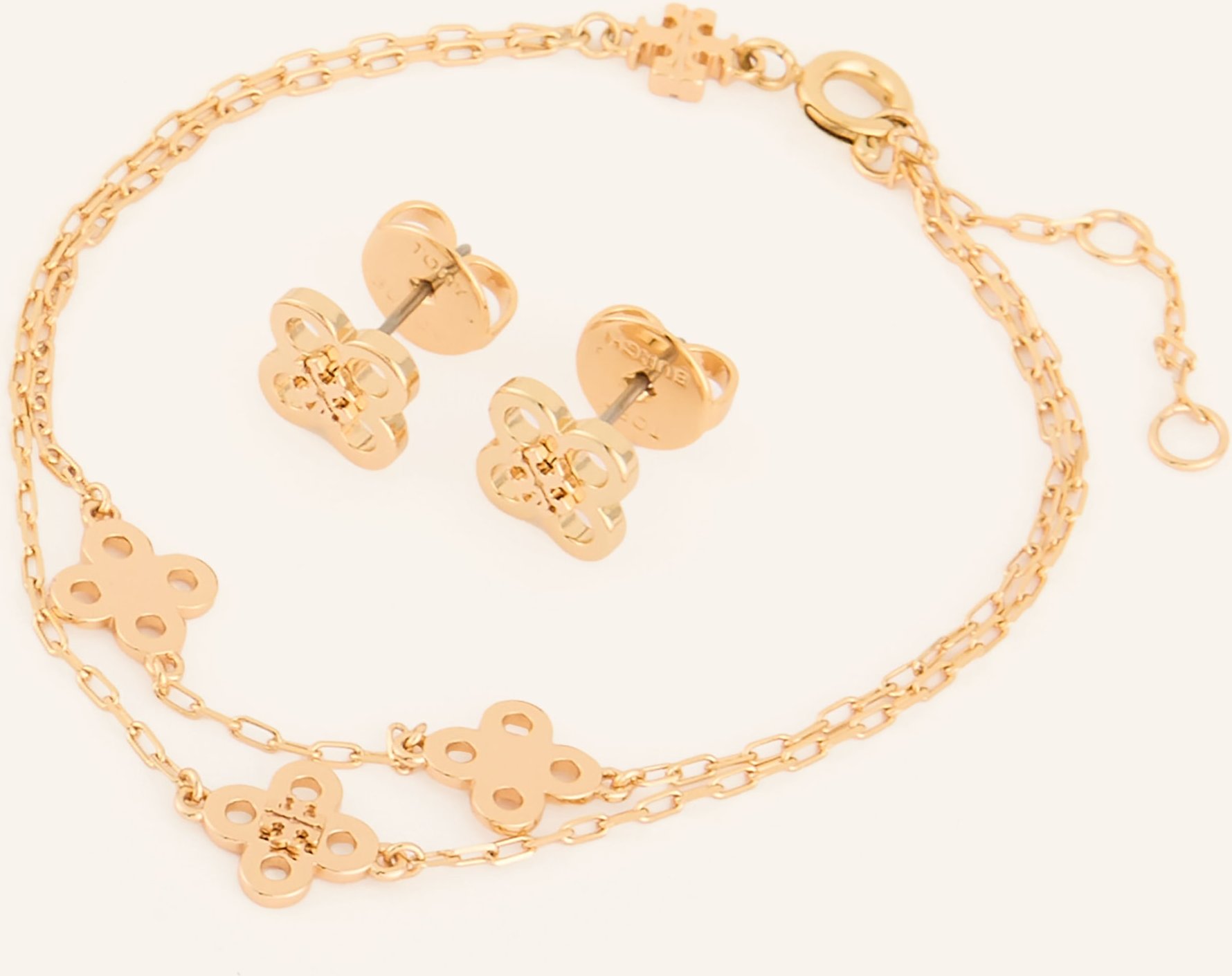 Tory Burch Set Kira: Ohrstecker Und Armband gold