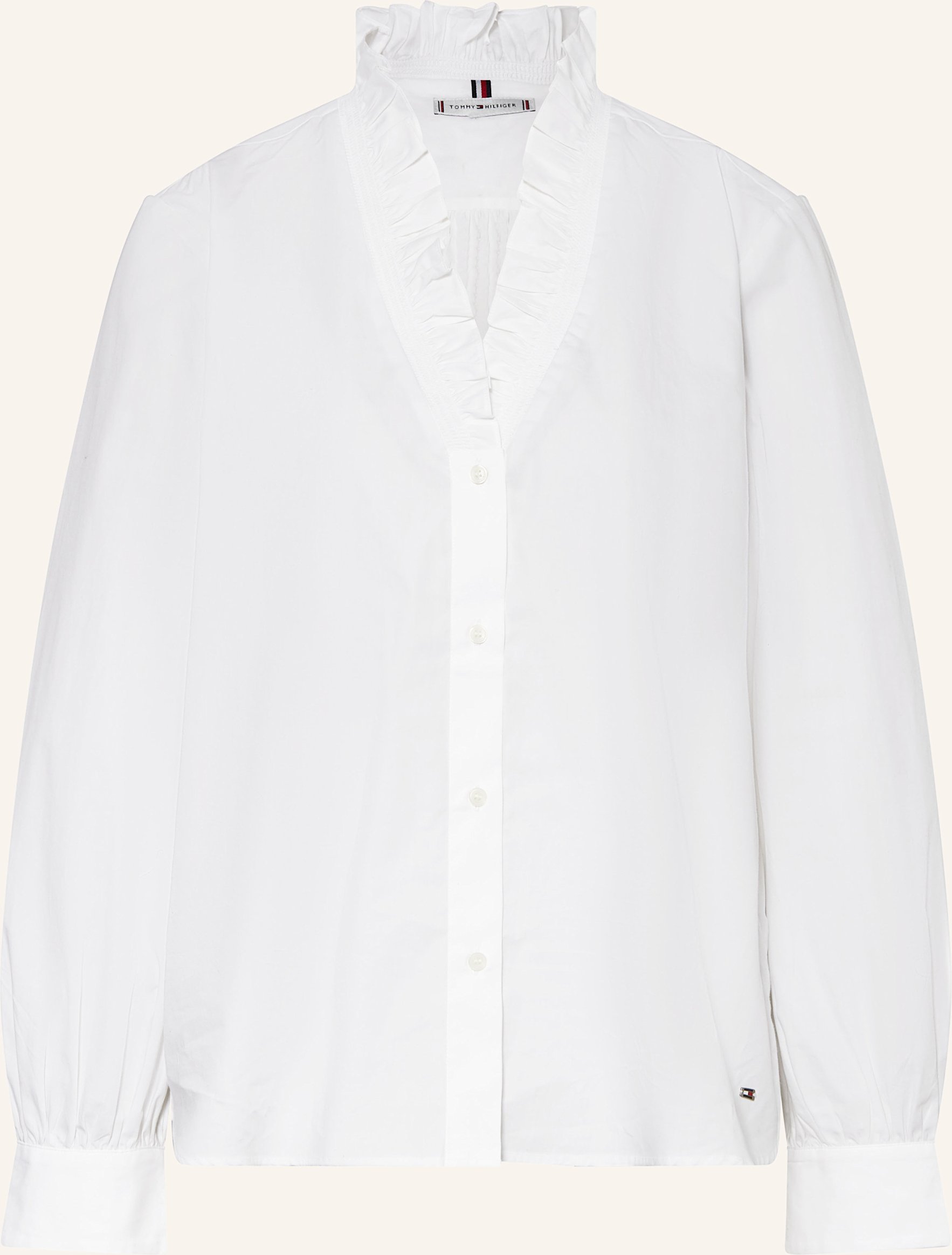 Tommy Hilfiger Bluse Mit Rüschen weiss