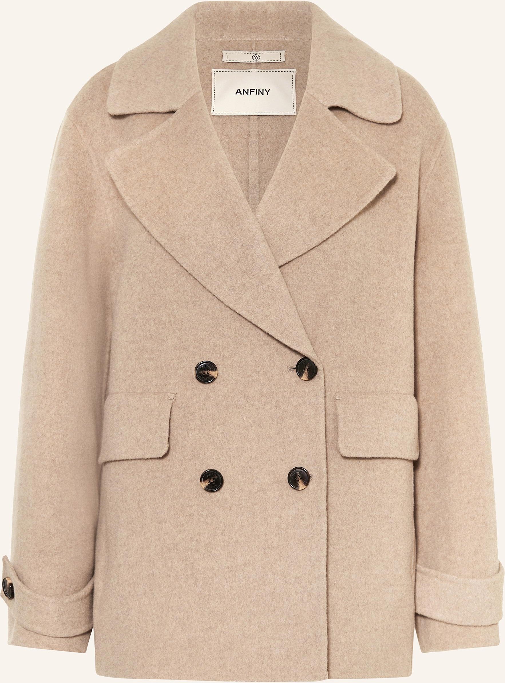 Anfiny Wollmantel Rachel beige