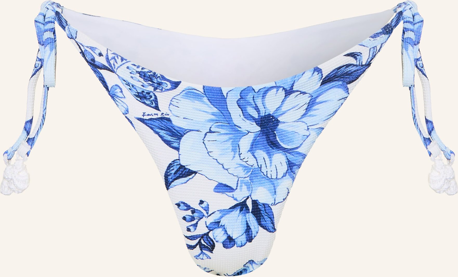 Farm Rio Triangel-Bikini-Hose Porcelain Chita blau