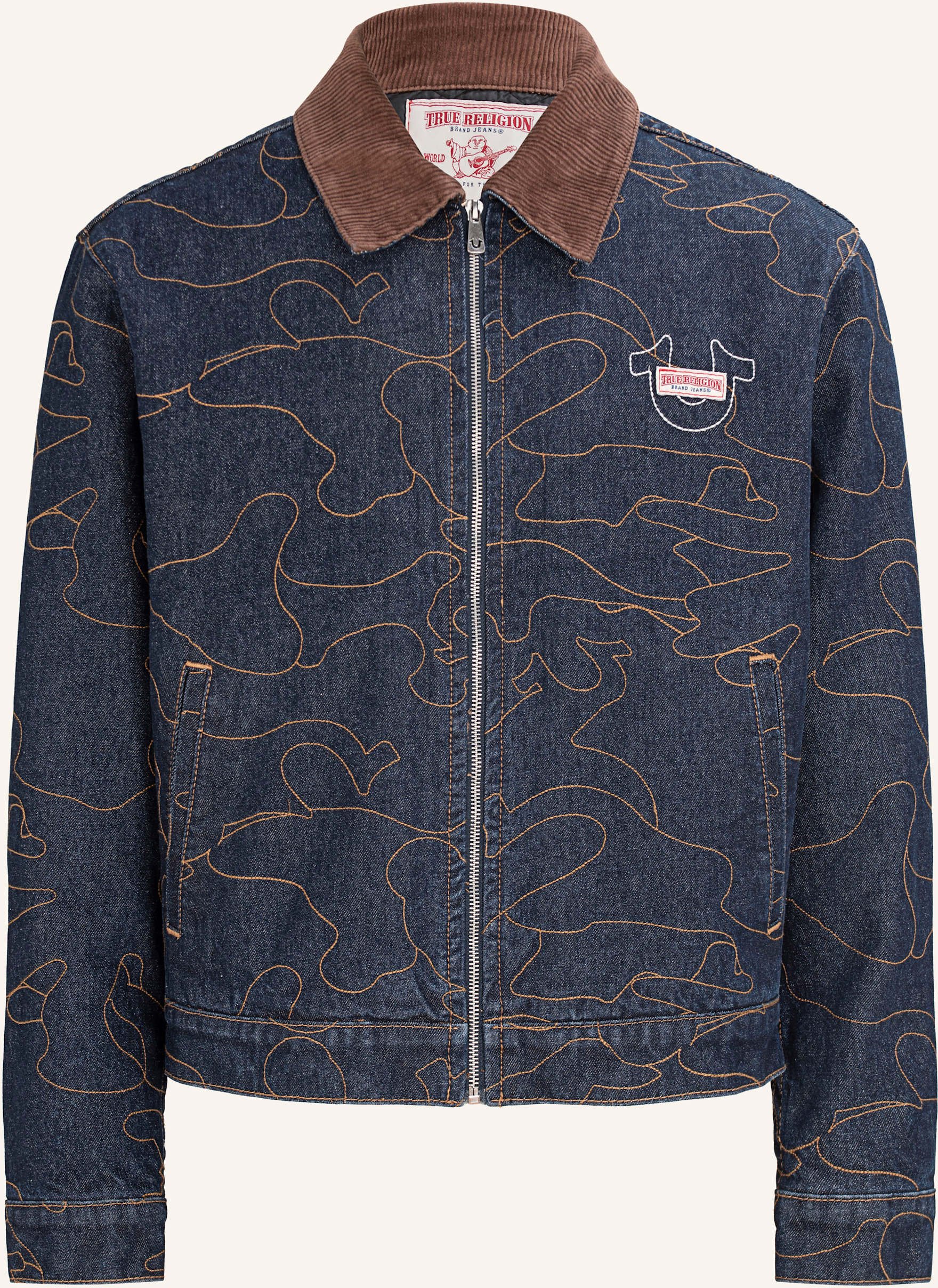 True Religion Jeansjacke Oversized blau