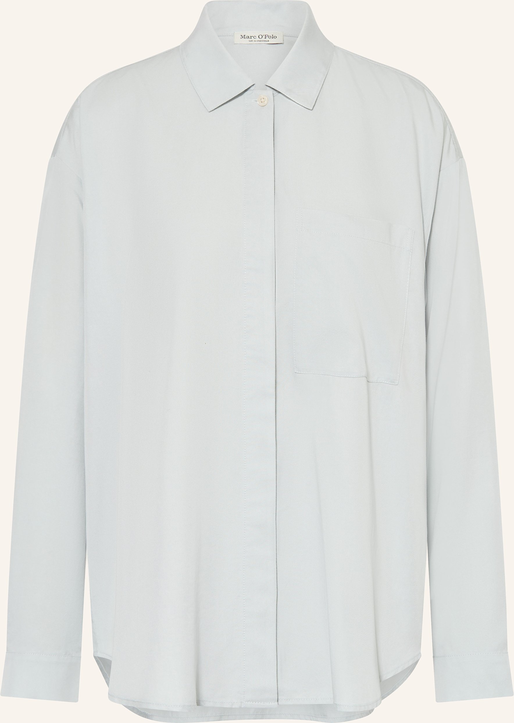 Marc O'polo Oversized-Hemdbluse blau